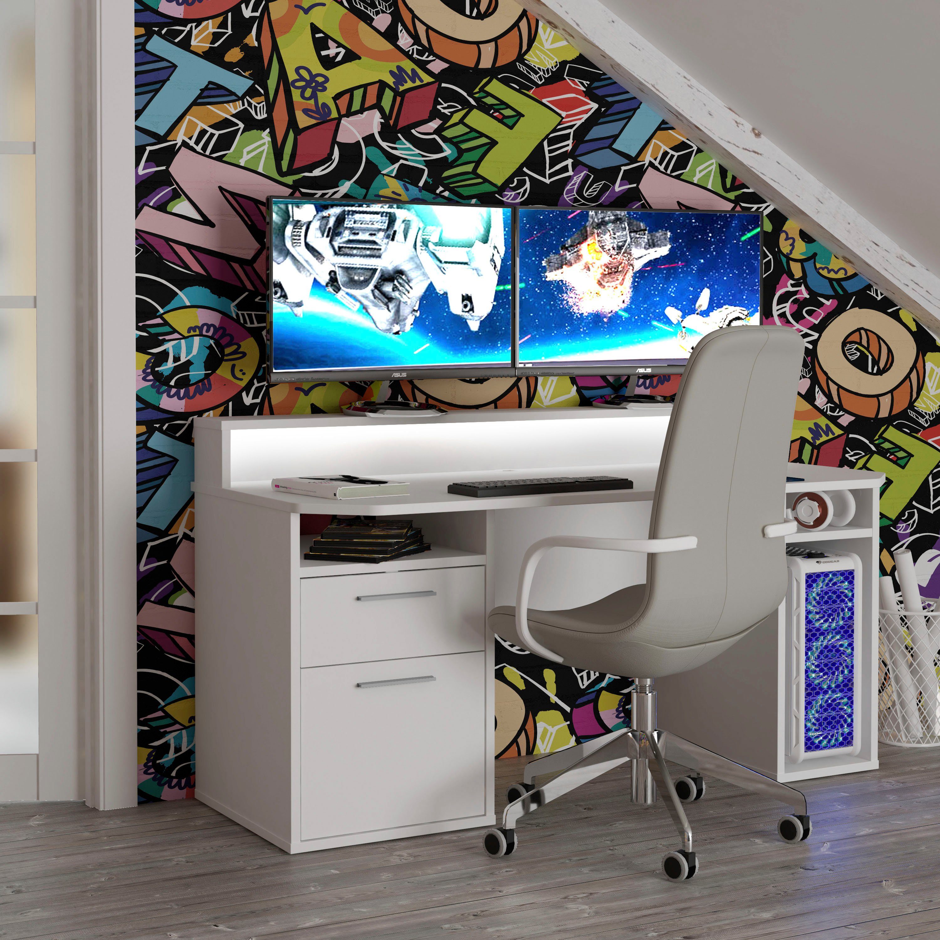 FORTE Gamingtafel Tezaur optioneel met rgb-verlichting