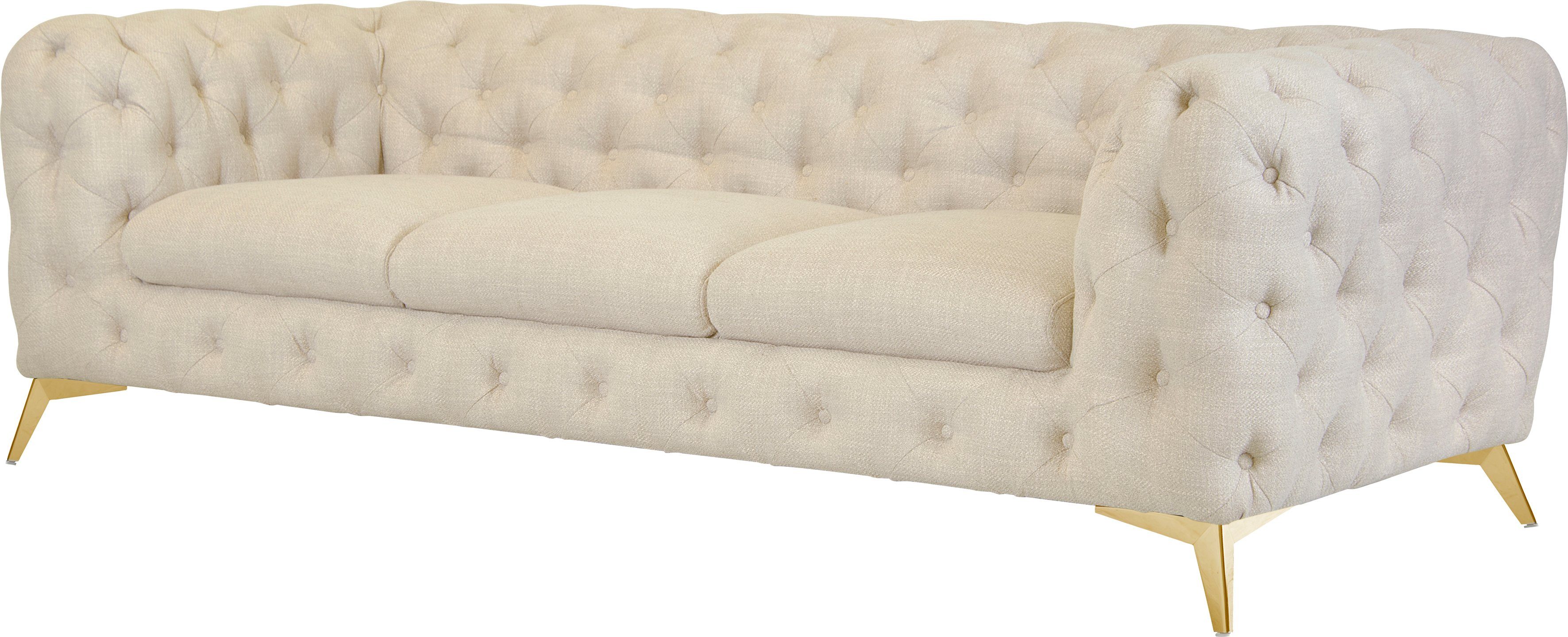Leonique Chesterfield-bank Glynis luxueuze capitonnage, moderne chesterfield look, kleur van de poten ter keuze