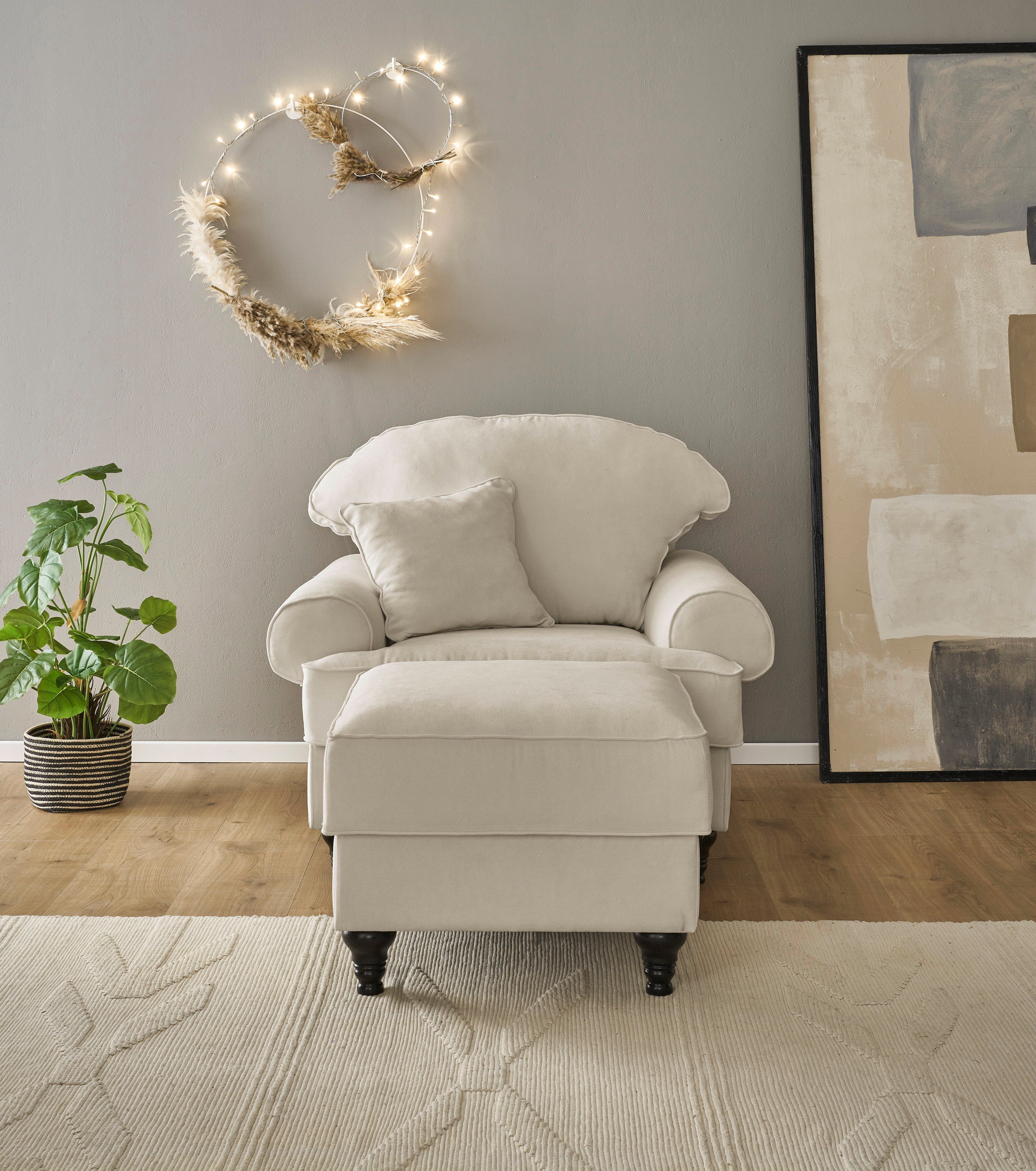Home affaire Fauteuil Westminster met binnenveringsinterieur (set, 2 stuks)