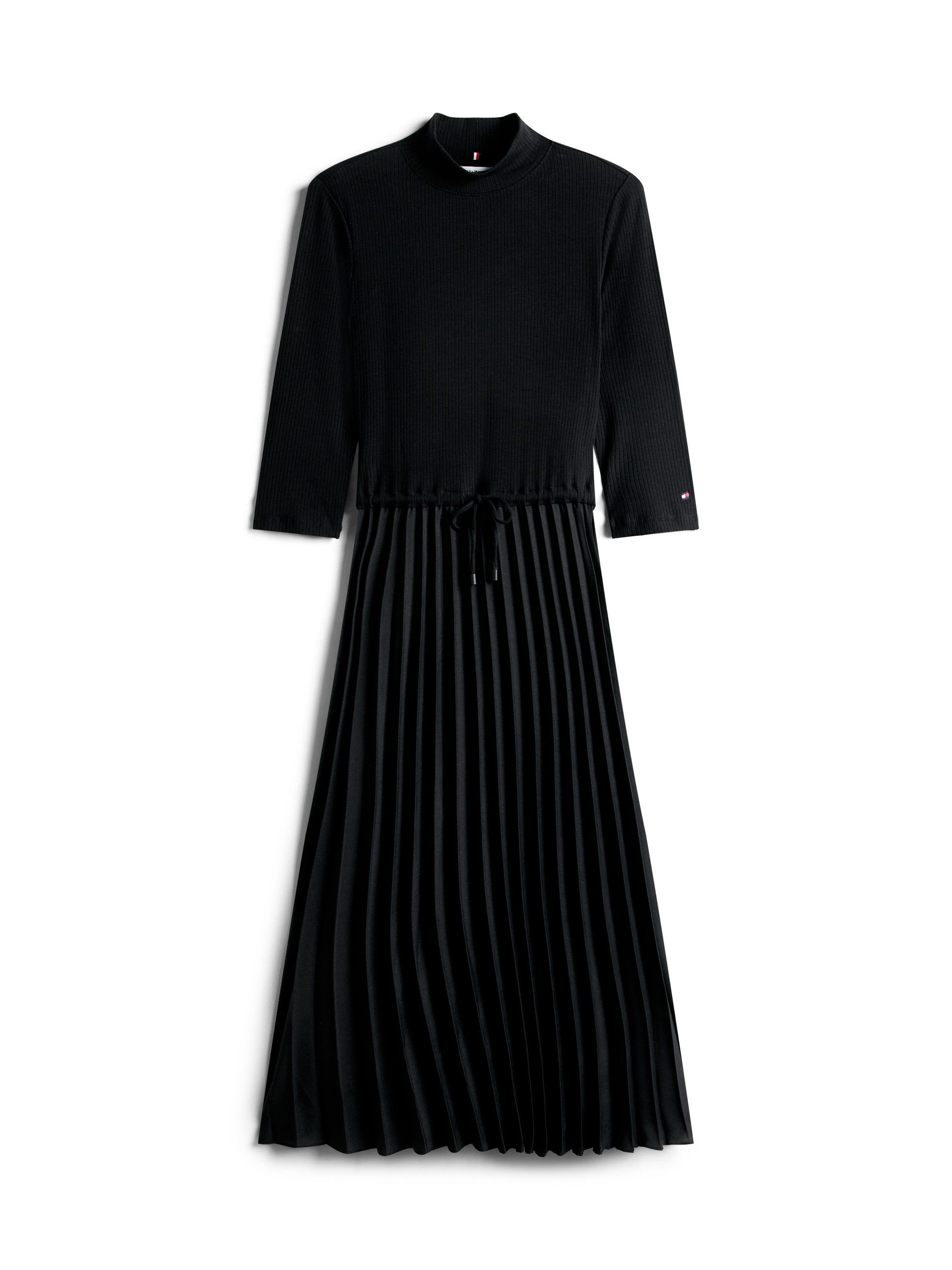 Tommy Hilfiger Jurk in a-lijn SLIM 5X2 RIB MIX MIDI DRS