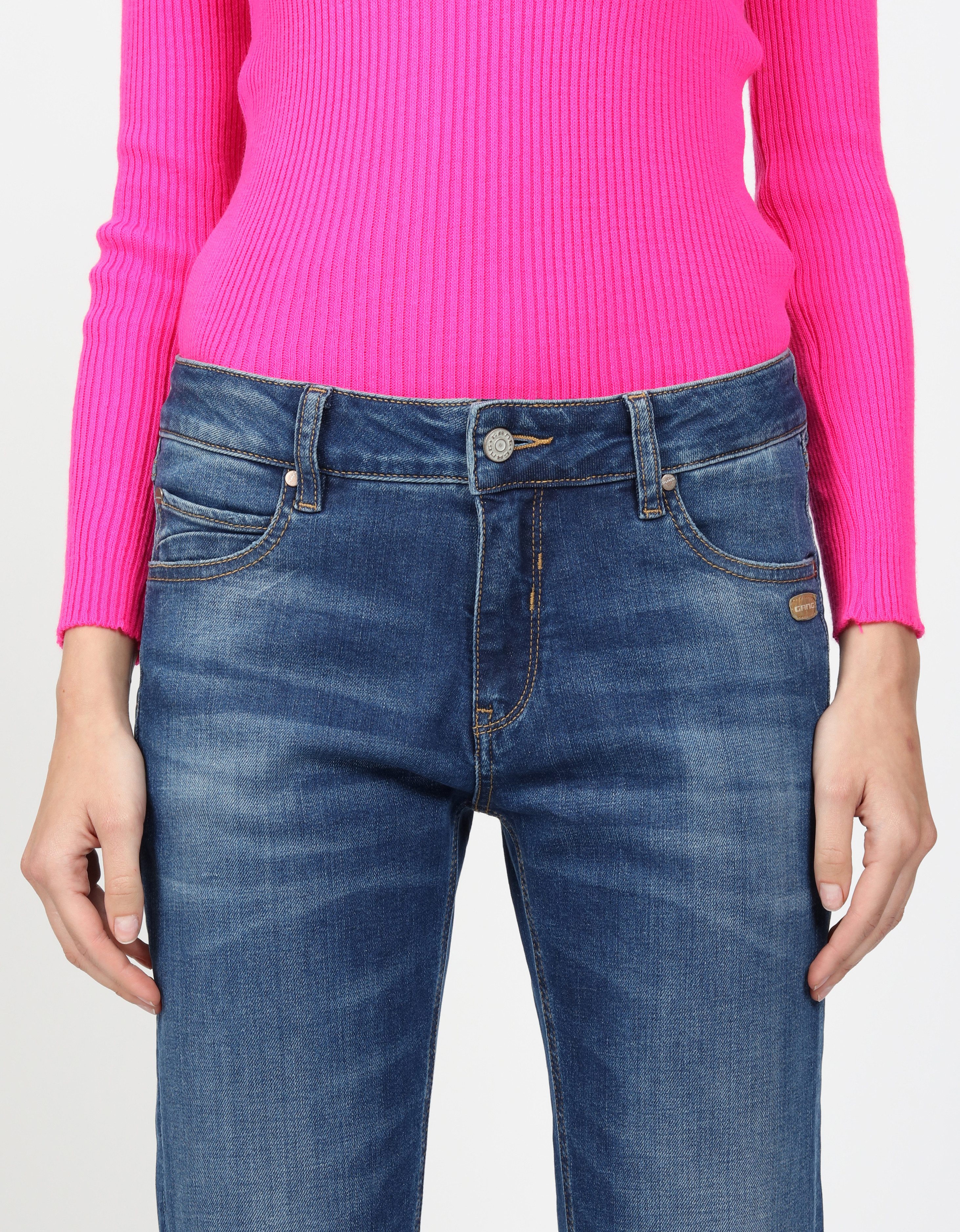 GANG Boyfriendjeans 94NADIA 5-pocketsstijl met ritssluiting en knoop