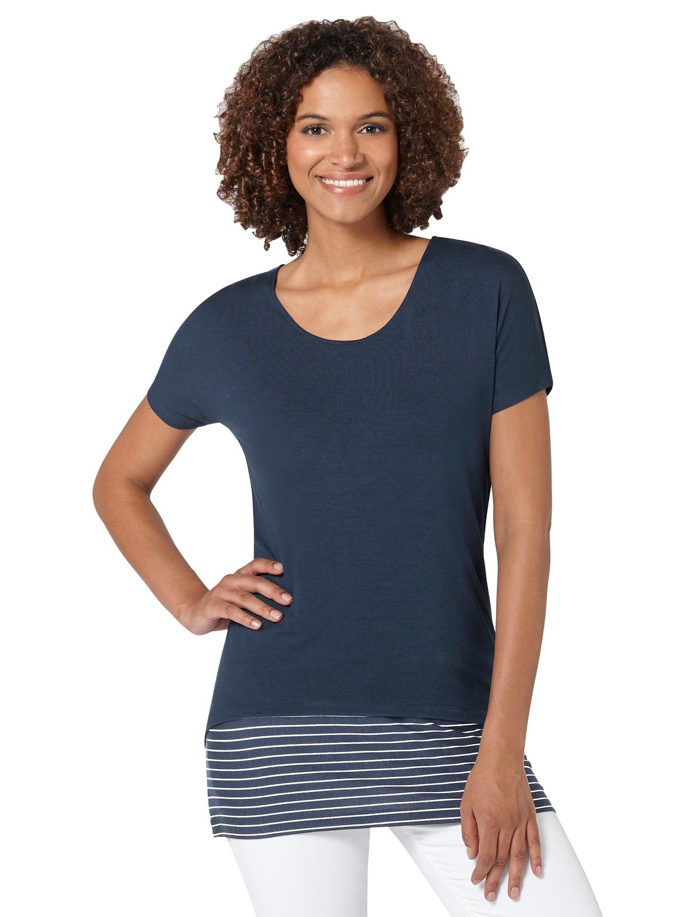 Casual Looks 2-in-1-shirt Shirt + top (1-delig)