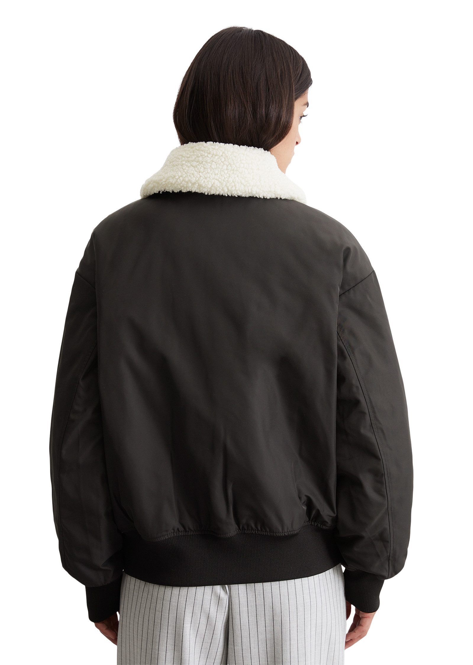 Marc O'Polo DENIM Blouson met afneembare kraag in teddypluche kwaliteit