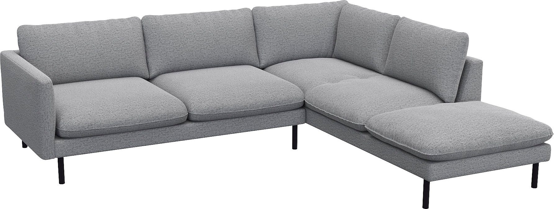 FLEXLUX Hoekbank Bolzano designbank, comfortabel door koudschuim in de zitting, L-vorm