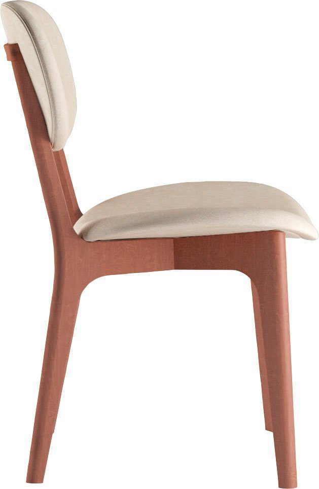 INOSIGN Stoel COZY Made in Italy Frame in beuken, kersen- of notenhout, massief hout, designstoel (set, 2 stuks)