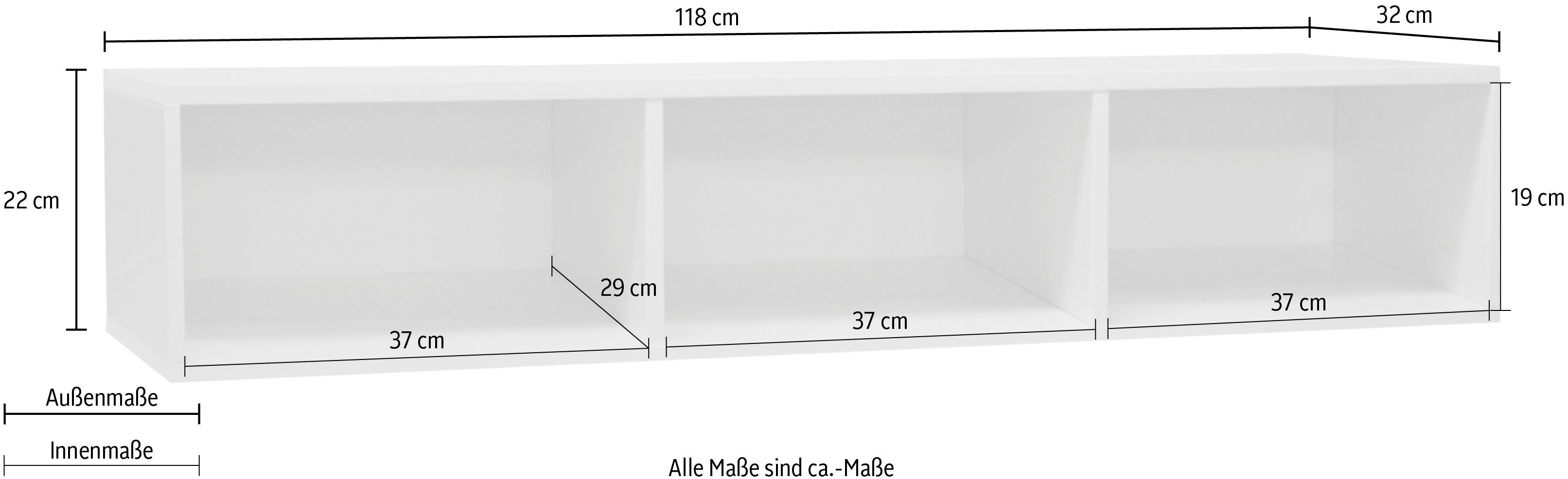 Mäusbacher Wandrek Imola BESTSELLER! Mäusbacher hangplank Imola, breedte 118cm, variabel te monteren