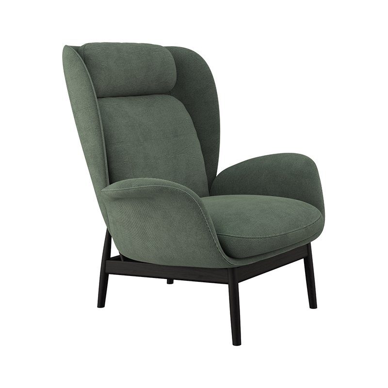 FLEXLUX Oorfauteuil Padova Scandic design fauteuil, eersteklas zit- en feelgoodcomfort Stijl & comfort, organische vorm, geïntegreerde lendensteun, zwarte voet