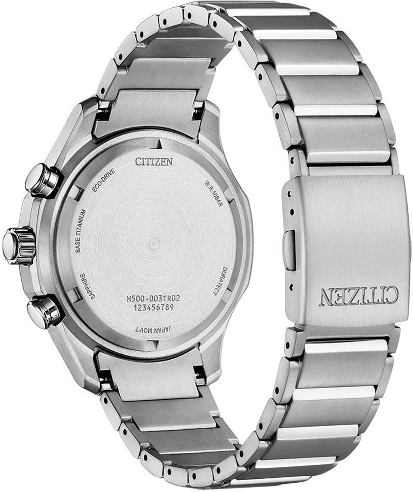 Citizen Chronograaf AT2530-85A Polshorloge, herenhorloge, solar, stopwatchfunctie, titanium, saffierglas