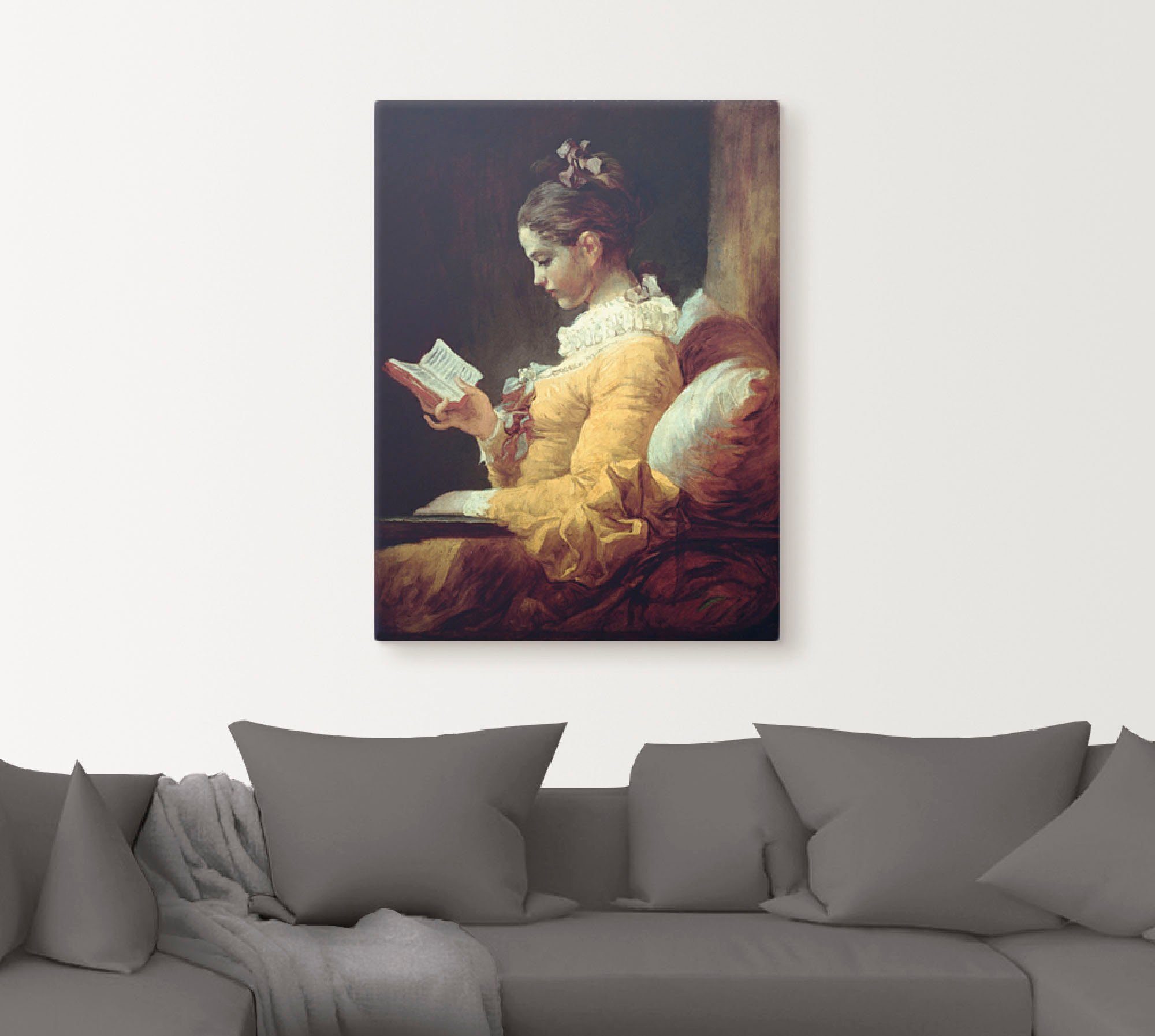 Artland Artprint Lezend meisje. Omstreeks 1776 als artprint op linnen, poster in verschillende formaten maten