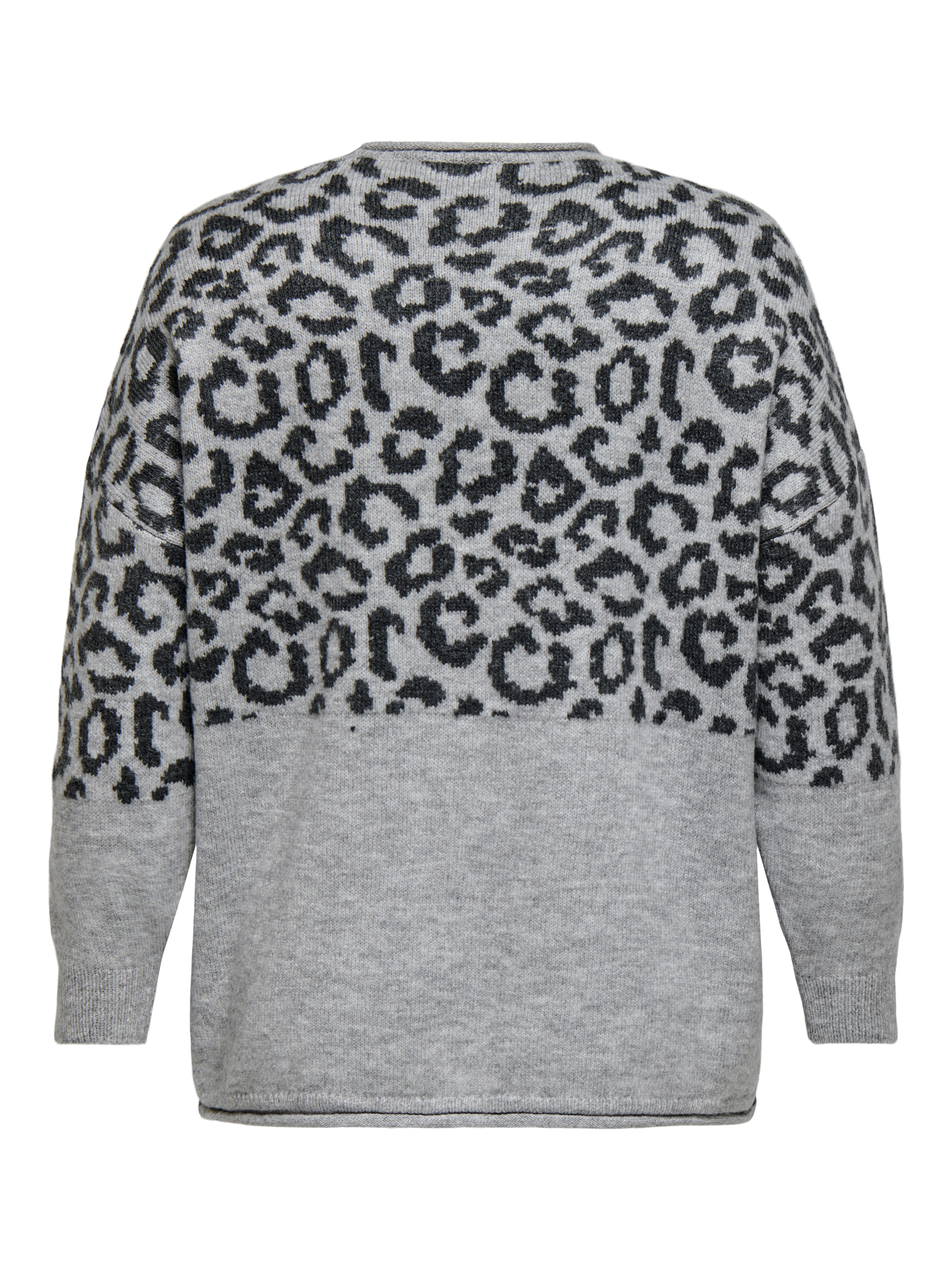 ONLY CARMAKOMA Trui met ronde hals CARJADE ZEBRA L/S O-NECK KNT
