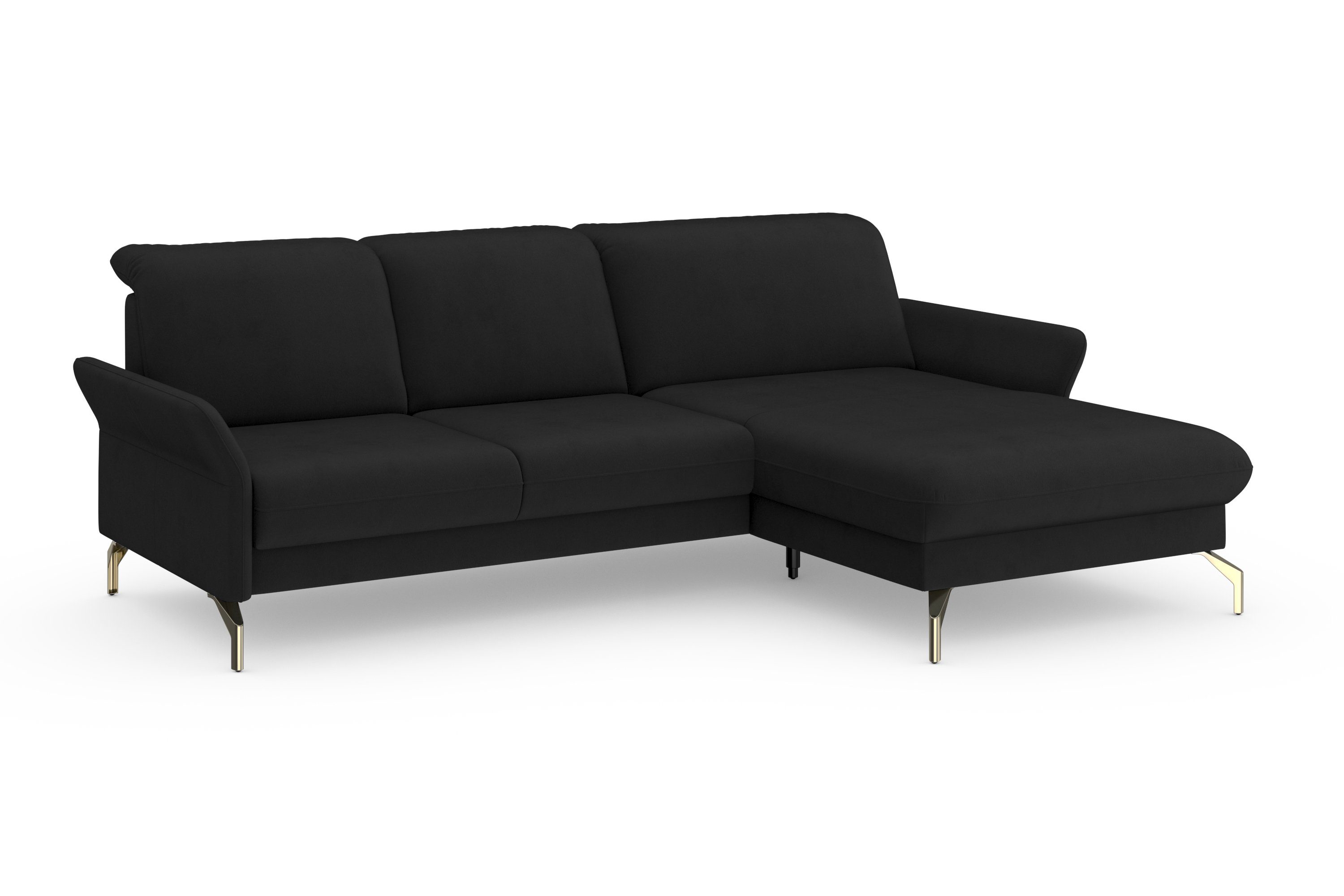 sit&more Hoekbank Fashion L-vorm naar keuze met verstelbare hoofdsteun, uittrekzitting, motorisch, nikkel poten