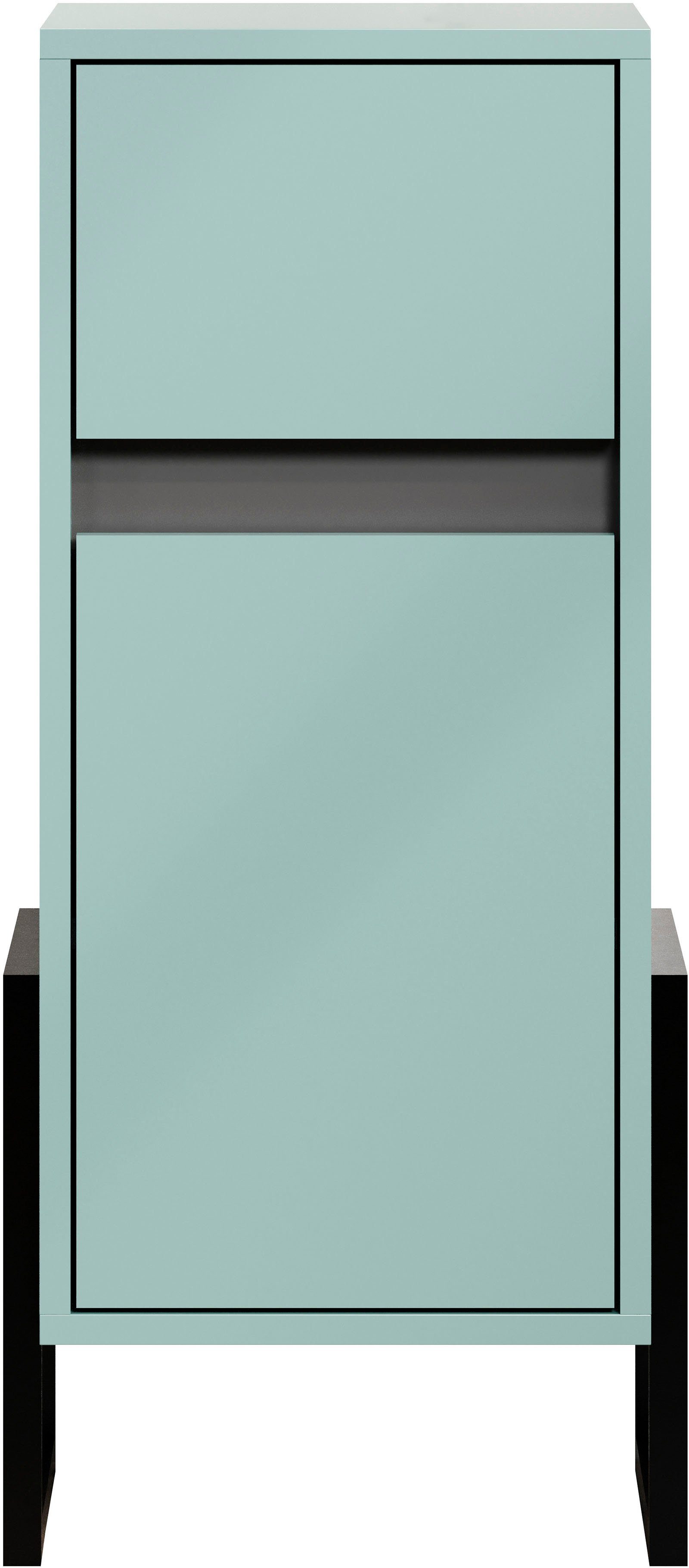 welltime Onderkast Malcesine Badkommode in donker turquoise met metalen frame - (B/D/H) 36/35/80 cm (1 stuk)