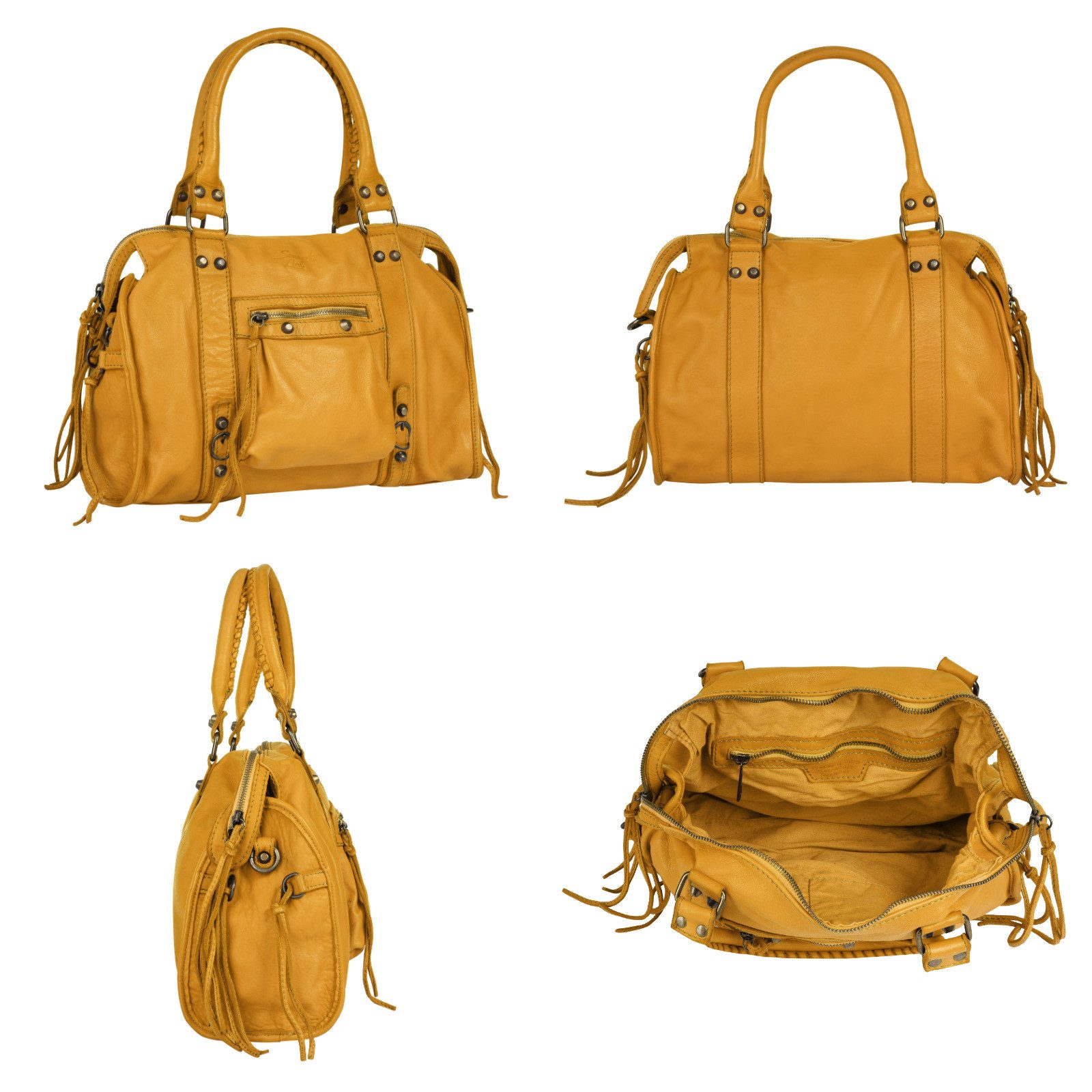 Samantha Look Shopper echt leer, made in italy (1-delig)