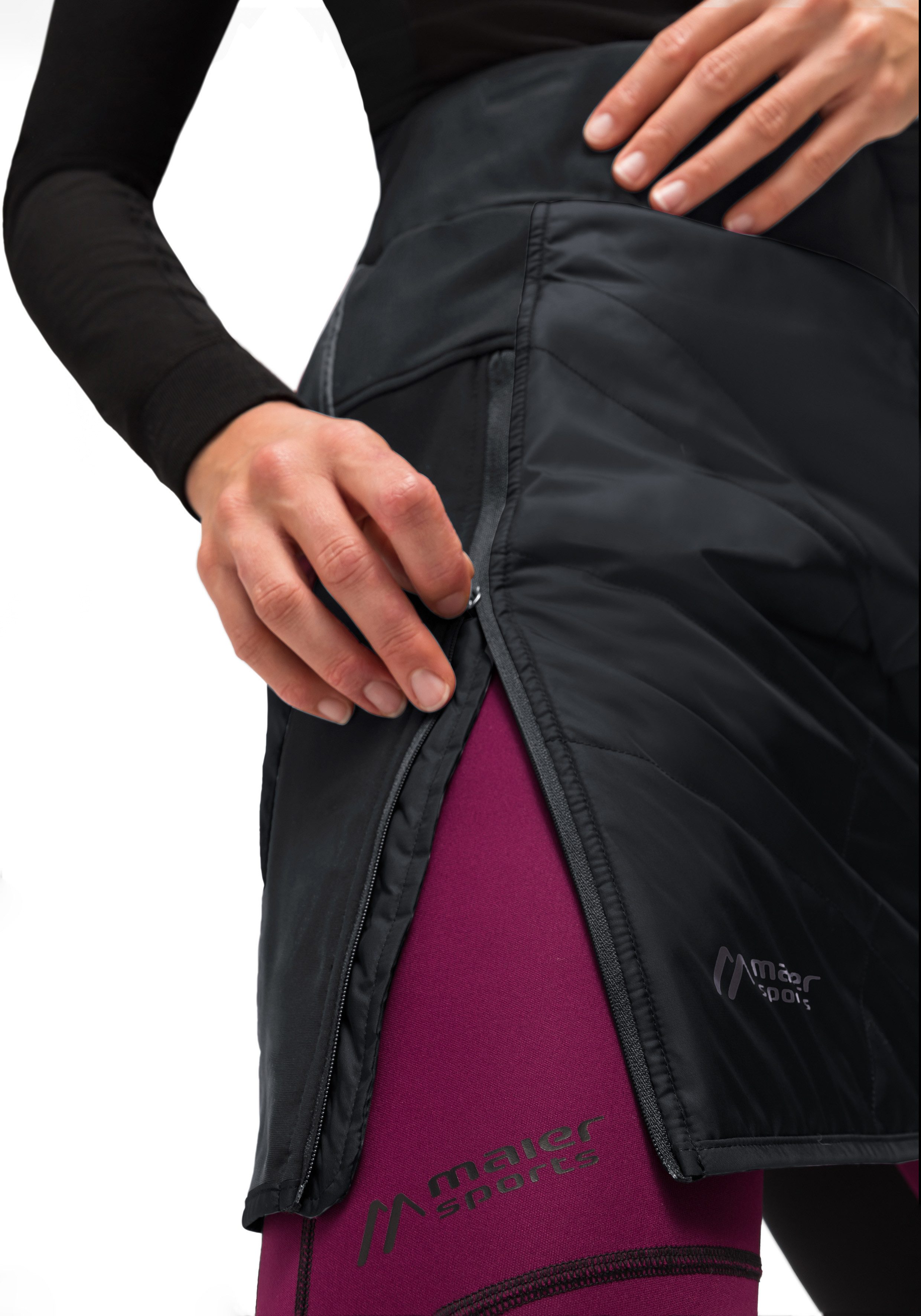 Maier Sports Sweatrok Skjoma Skirt W Dames overrok, ademend en winddicht, elastische tailleband