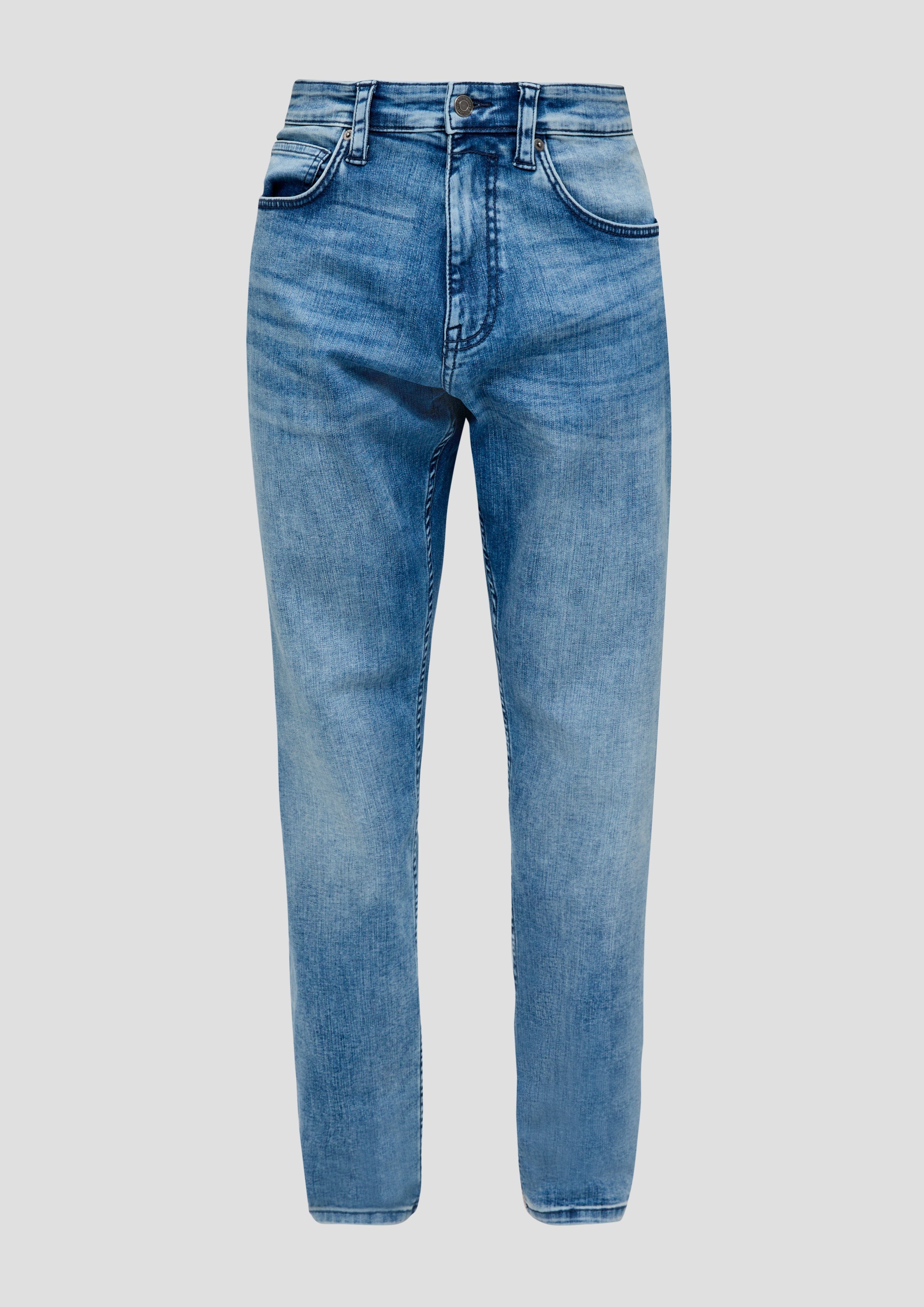 s.Oliver Tapered jeans met merkbadge