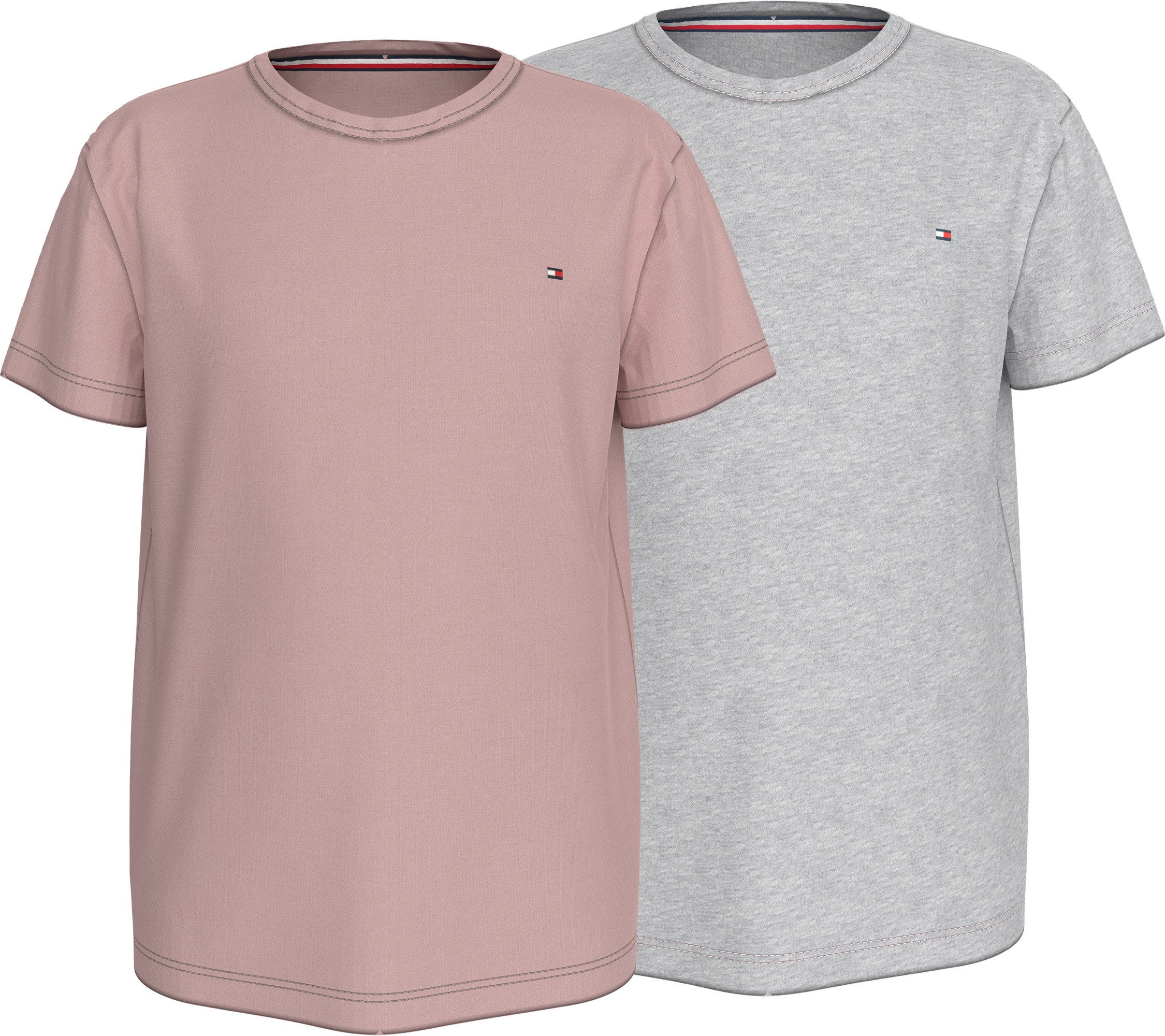Tommy Hilfiger Underwear T-shirt 2P CN TEE SS met geborduurd logo (2-delig, Set van 2)