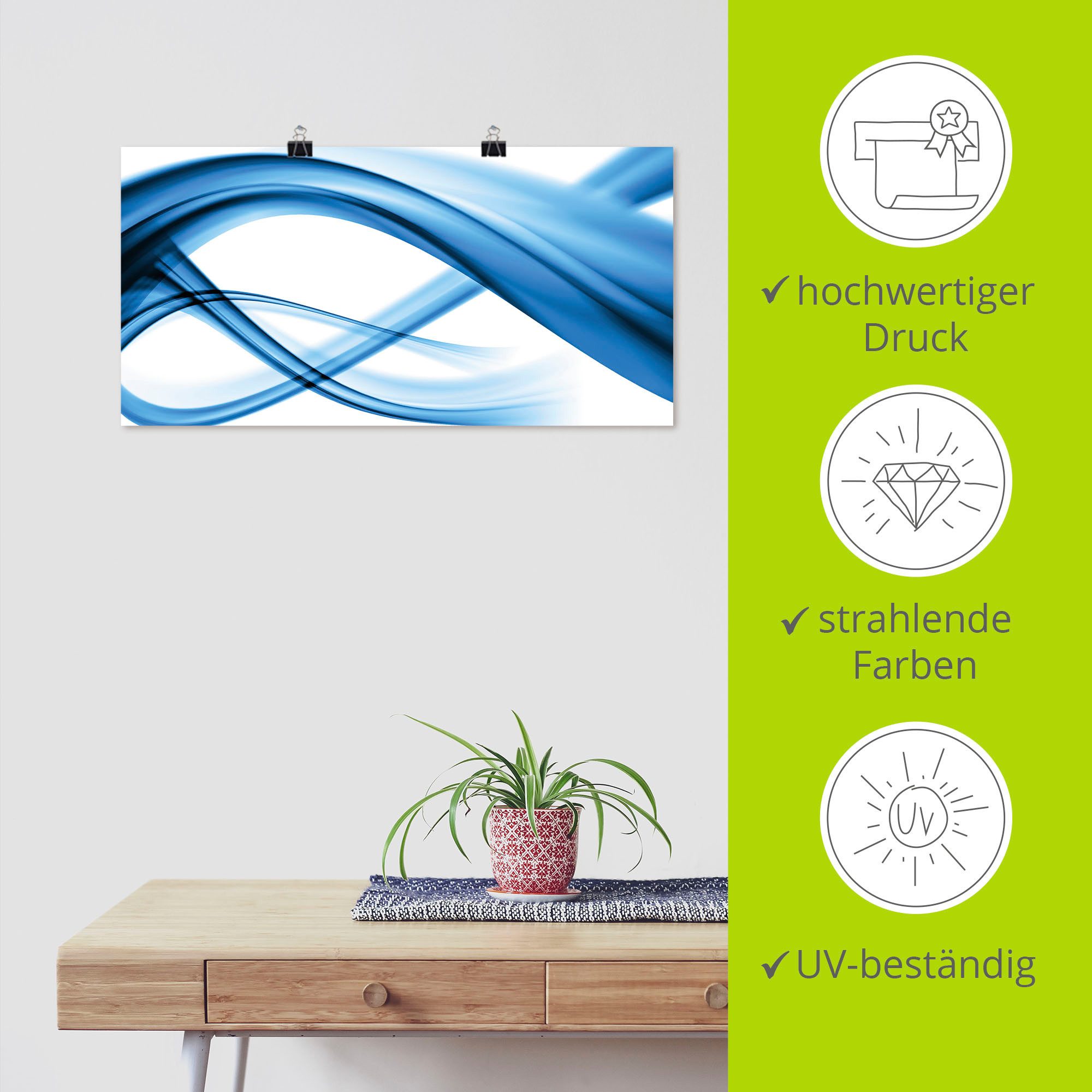 Artland Artprint Abstracte compositie als artprint van aluminium, artprint voor buiten, artprint op linnen, poster in verschillende maten. maten