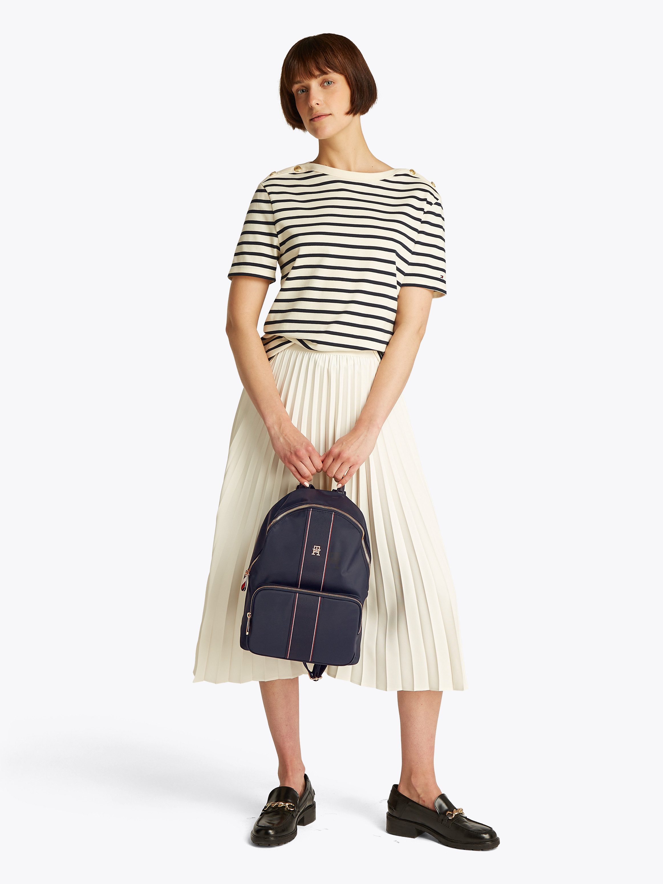 Tommy Hilfiger Vrijetijdsrugzak POPPY BACKPACK CORP , unisex stadrugzak, werkrugzak met handvat