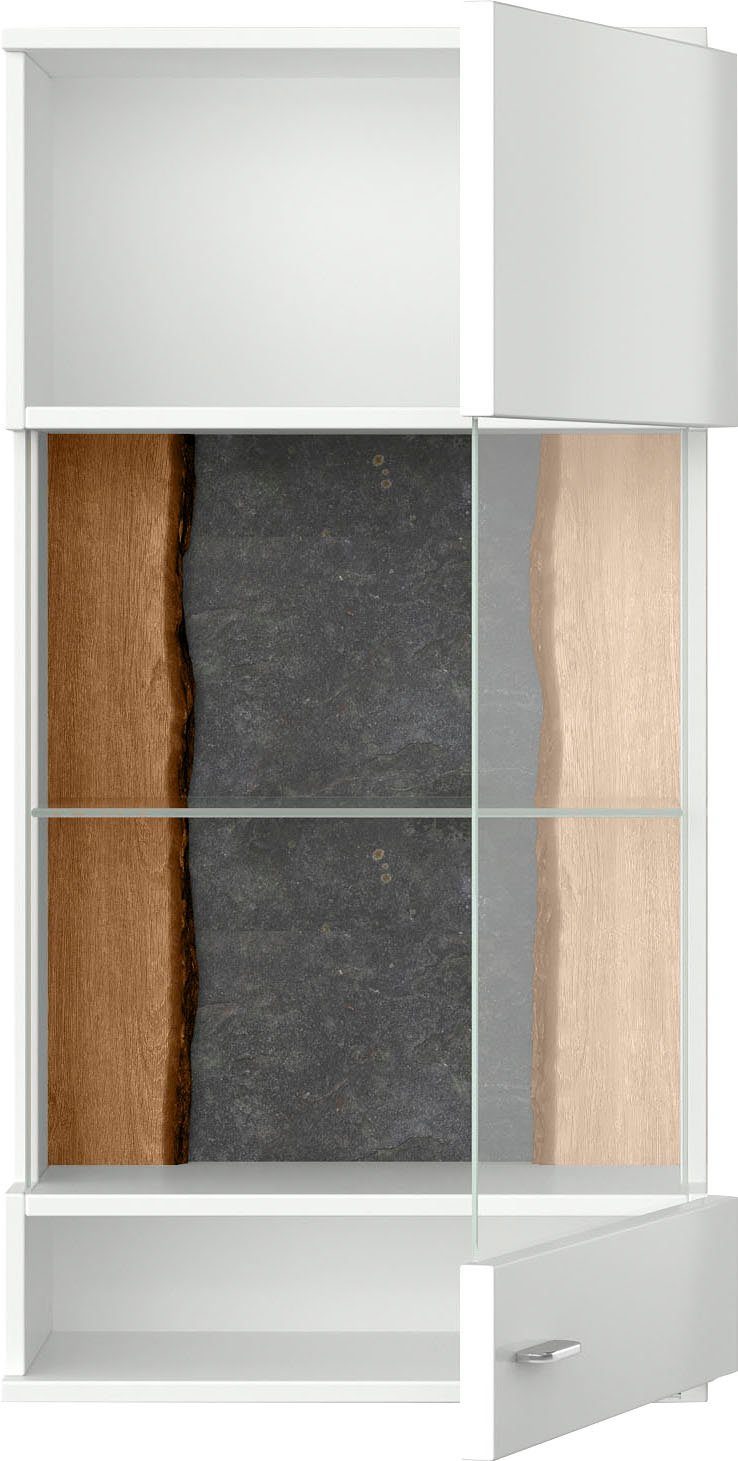 set one by Musterring Vitrinekast Tacoma Type 21/22, hoogte 126,4 cm, met getinte glasdeur
