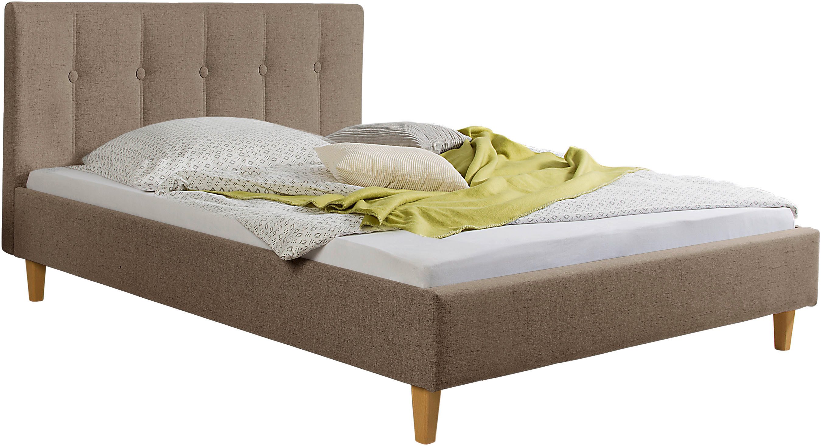 Maintal Gestoffeerd bed Leesburg Zijkanten van het bed zelf te monteren, zonder bedkist