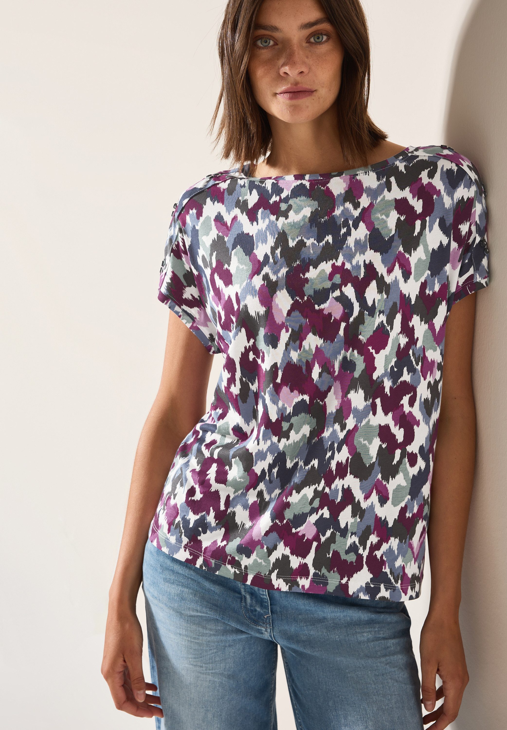 Cecil Shirt met korte mouwen met grafisch patroon