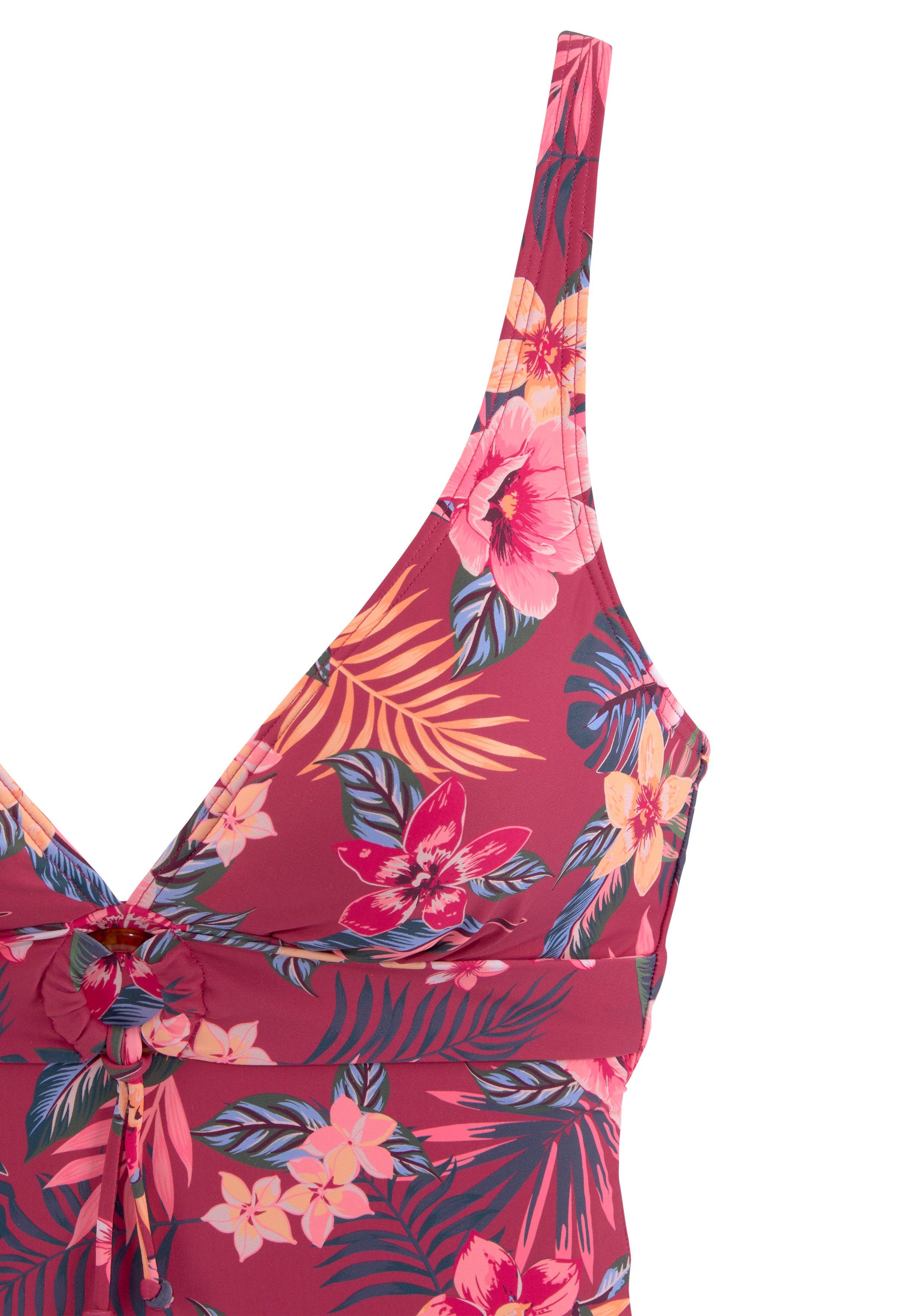 s.Oliver RED LABEL Beachwear Badpak MARIKA met sierring en modellerend effect