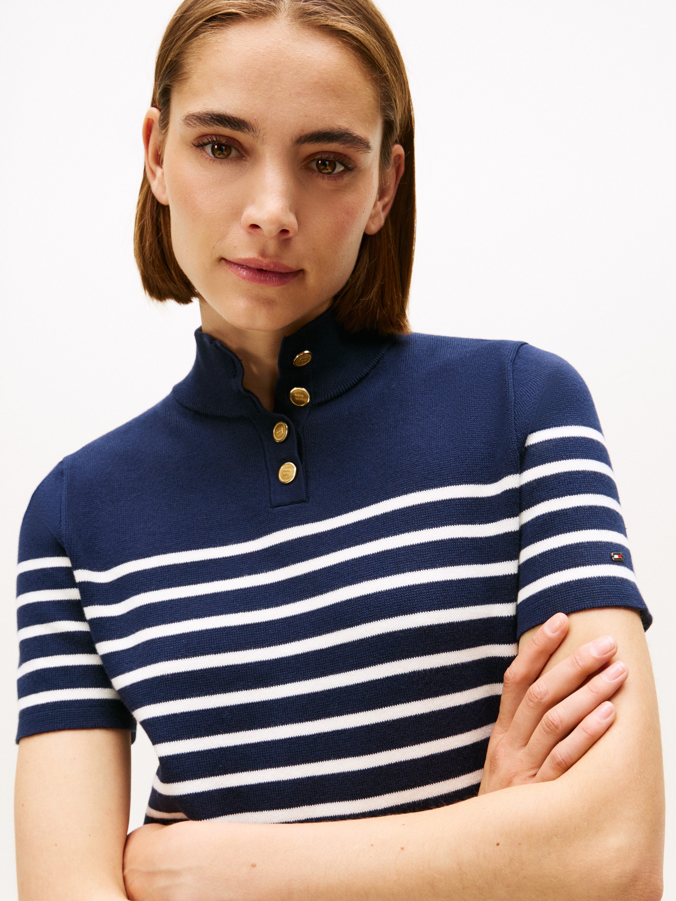 Tommy Hilfiger Jerseyjurk CO JERSEY MID GG SHIFT S/S DRESS