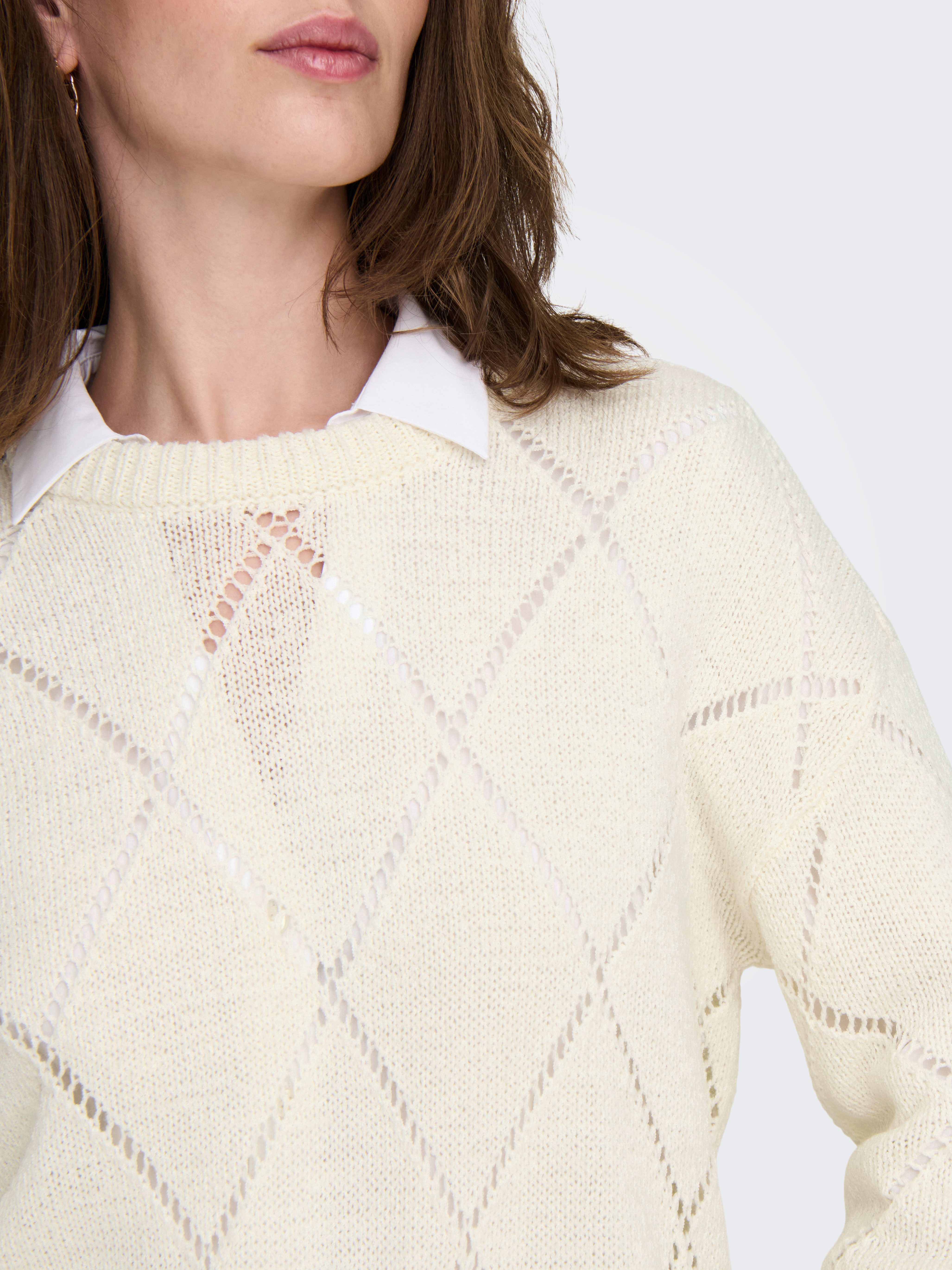Only Gebreide trui ONLGEENAS LS STRUCTURE O-NECK CC KNT