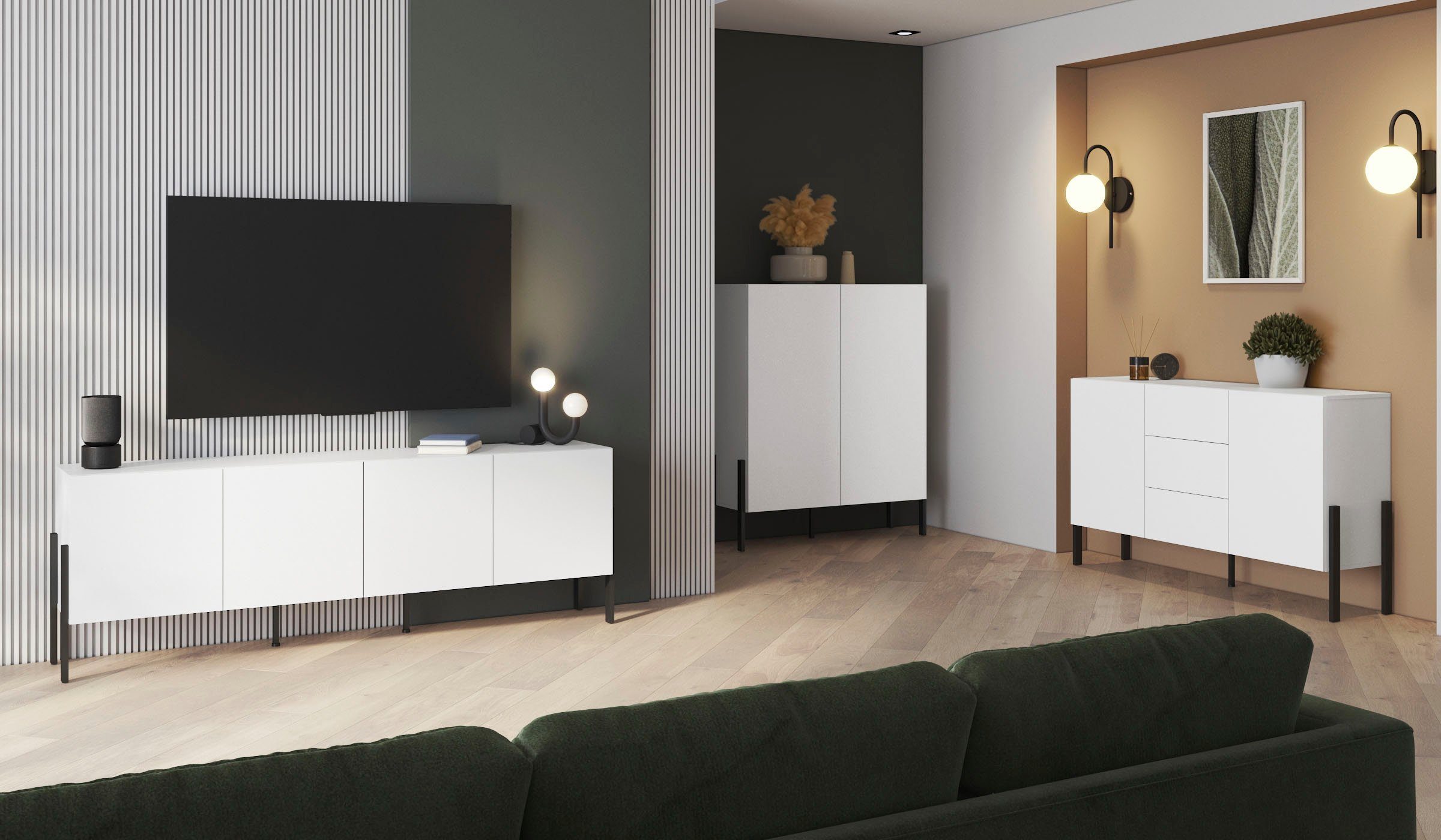 INOSIGN Dressoir Jukon, breedte 150 of 180 cm, moderne grepless commode