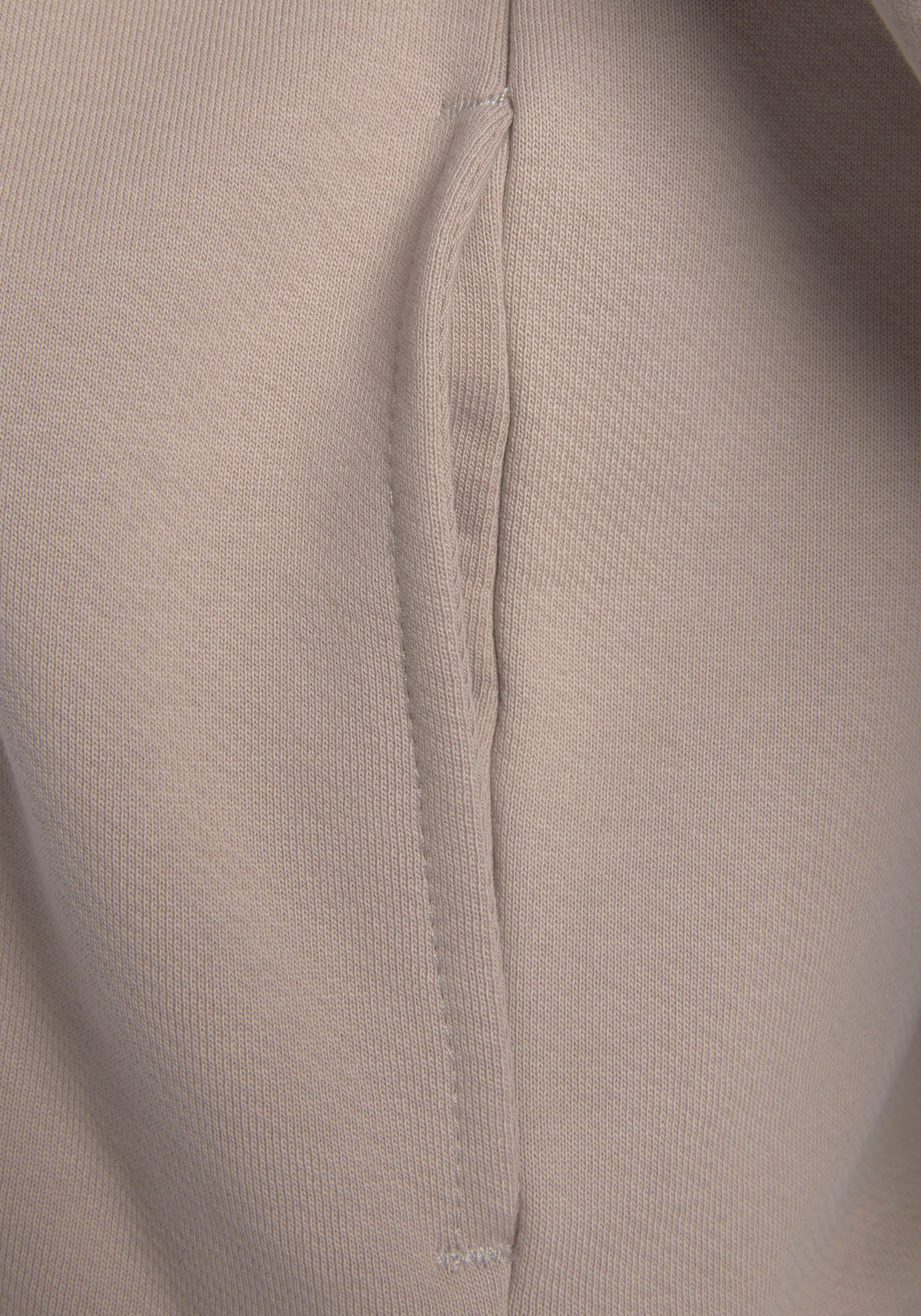 Lascana Sweatvest -lounge jas van biologische katoen, loungewear