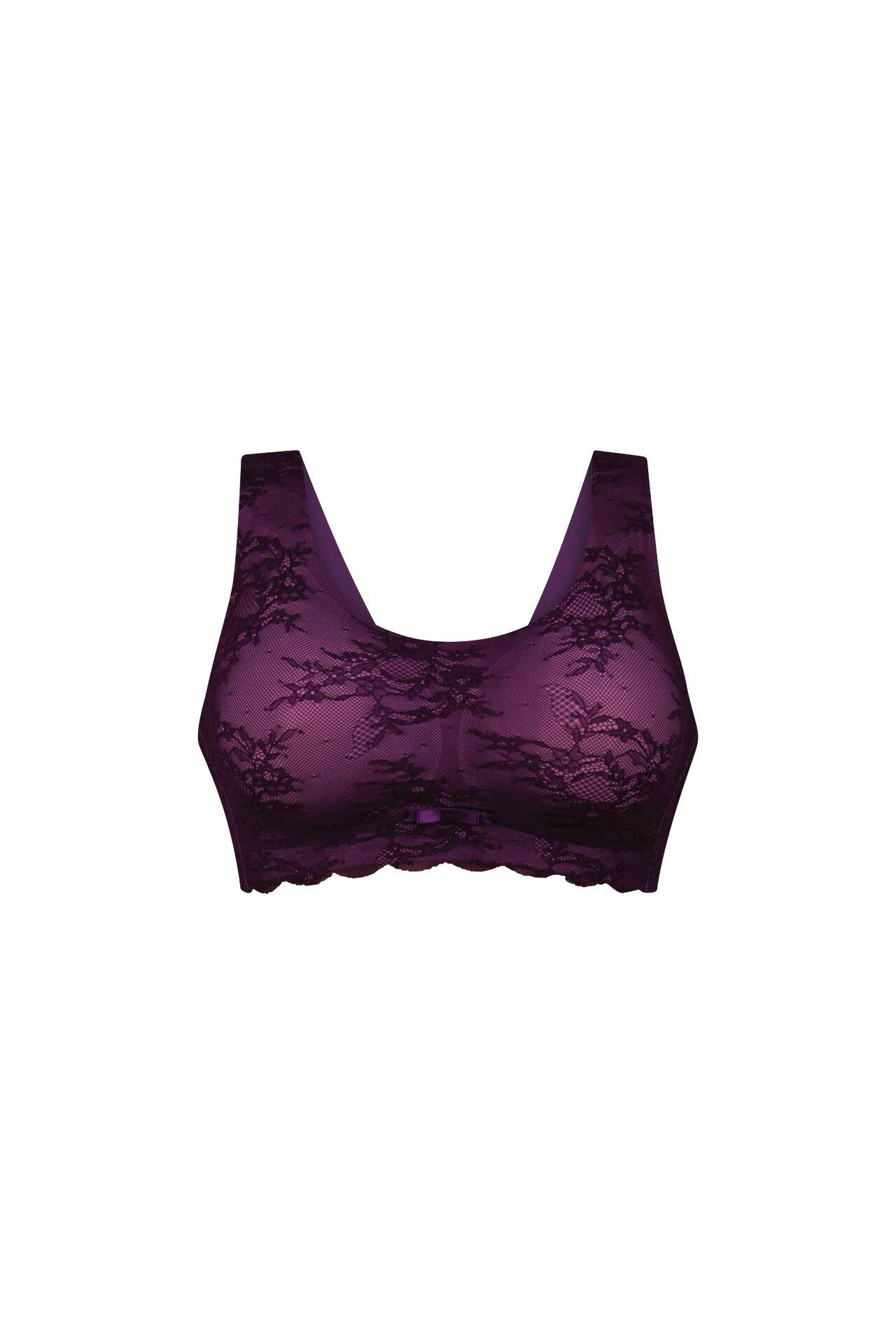 Anita Comfort Bralette Essentials Kant met voorgevormde cups Bloemige kant, uitneembare schuimcups, delicate zijden band (1-delig)