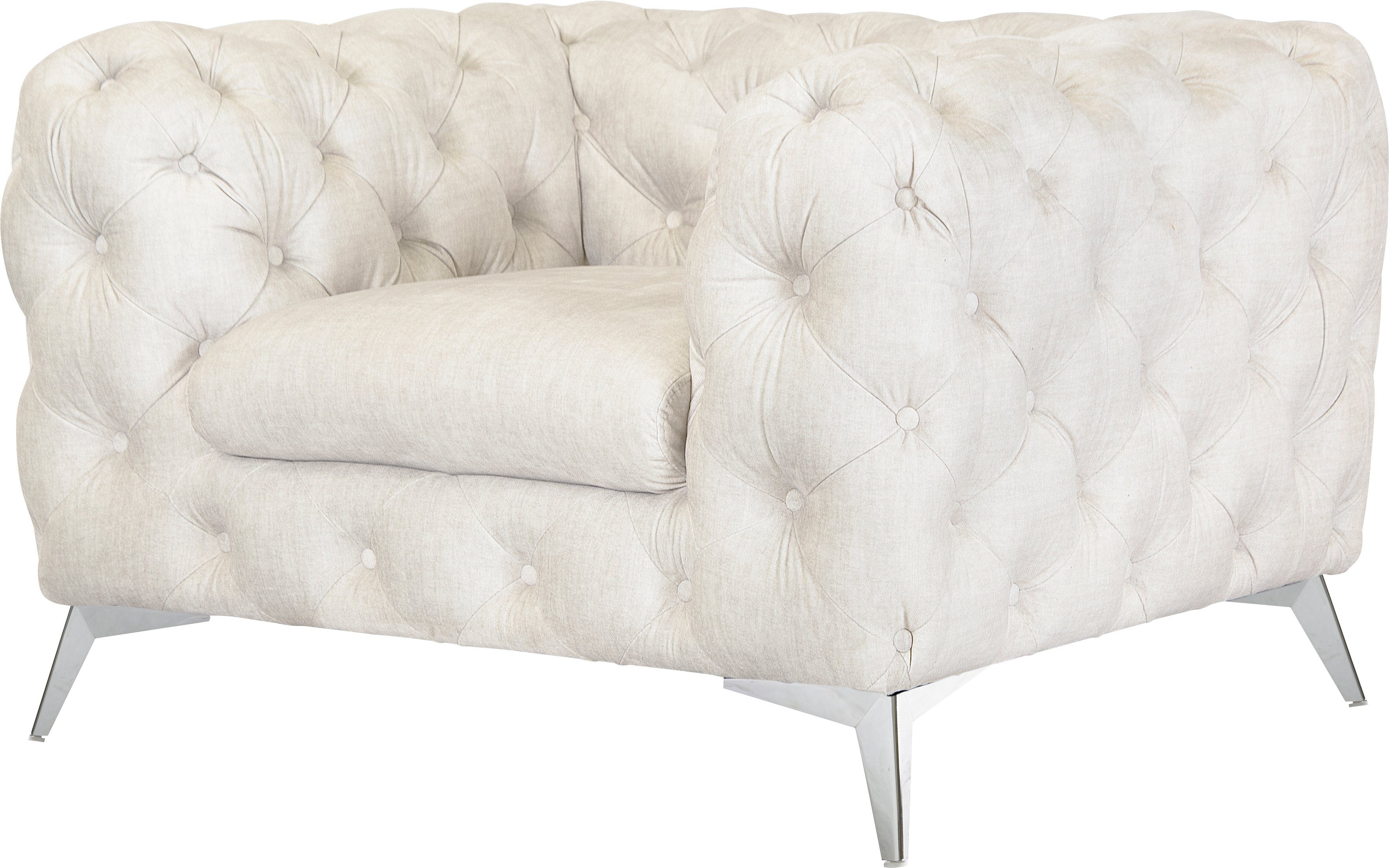 Leonique Chesterfield-fauteuil Glynis Fauteuil luxueuze capitonnage, moderne chesterfield look, kleur van de poten ter keuze