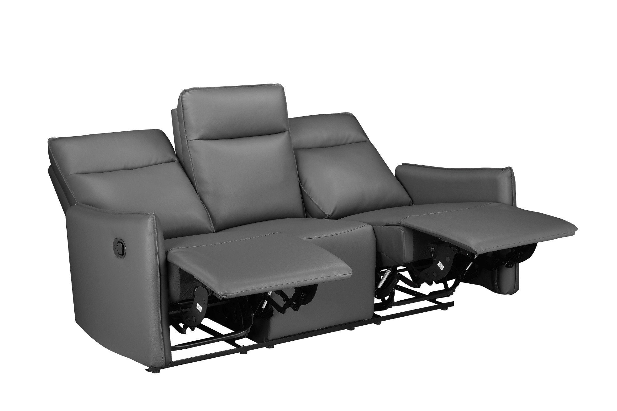 Dorel Home 3-zitsbank Lugo, bioscoopbank met relaxfunctie in kunstleer en geweven stof