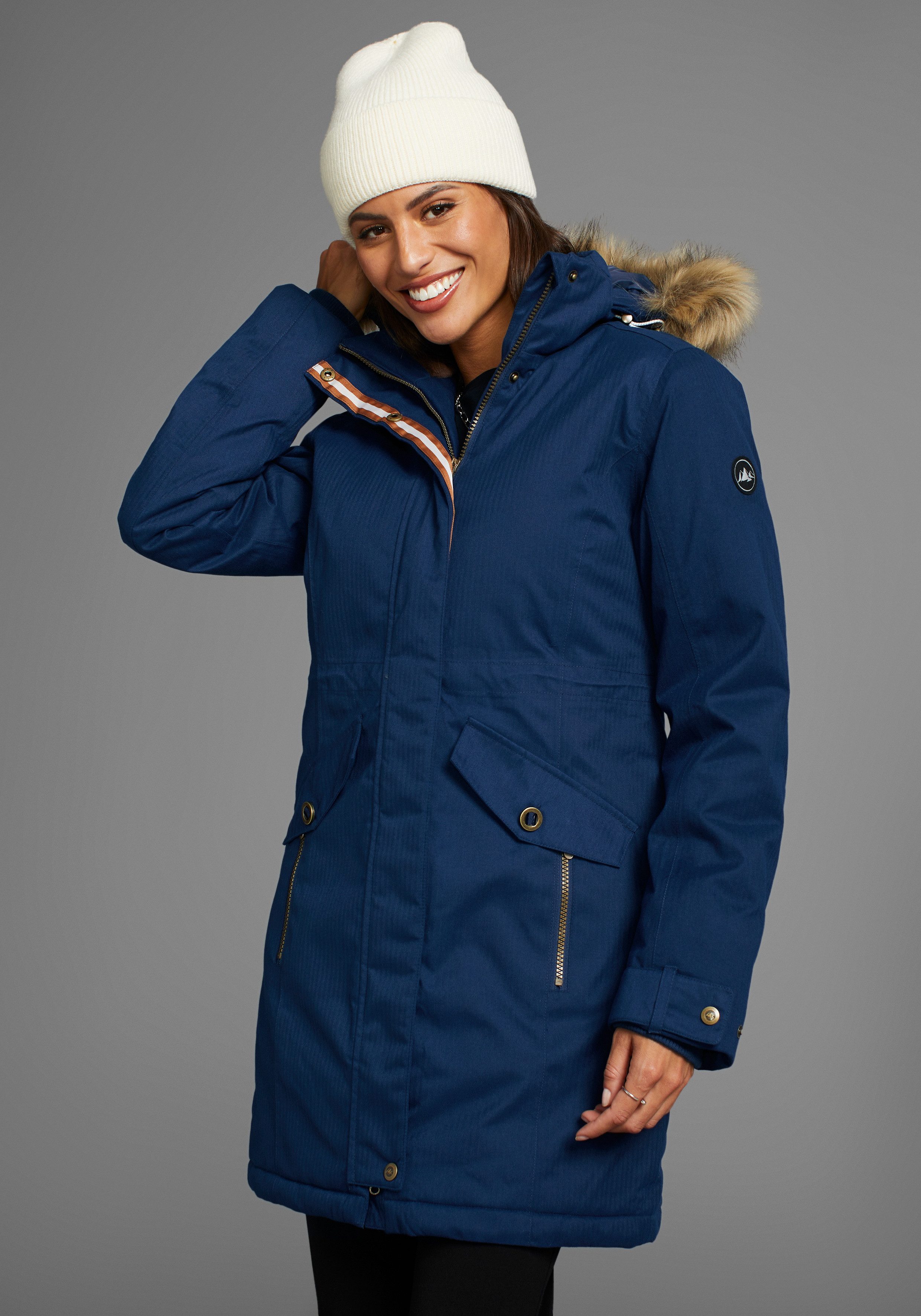 Polarino Functionele parka Ademend winddicht en waterdicht. Warm gewatteerd.