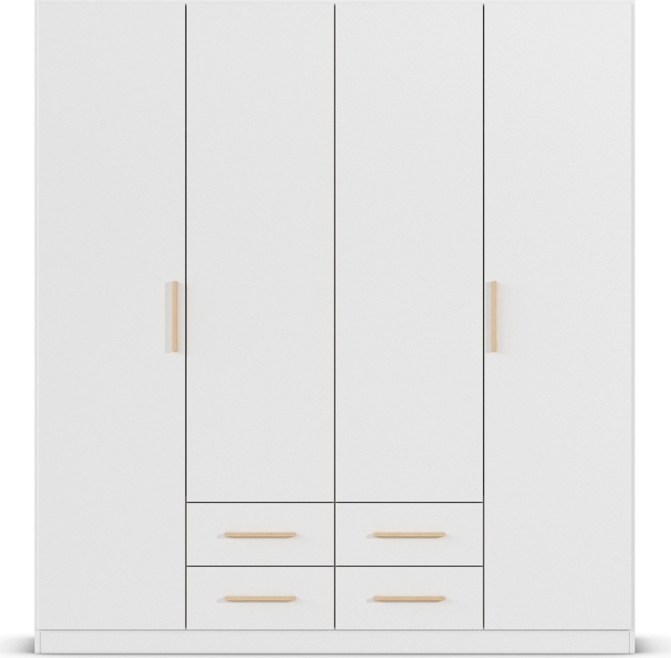 rauch Draaideurkast Kledingkast garderobe KREFELD optioneel met spiegel met 3 greepvarianten, incl. praktische lades made in germany