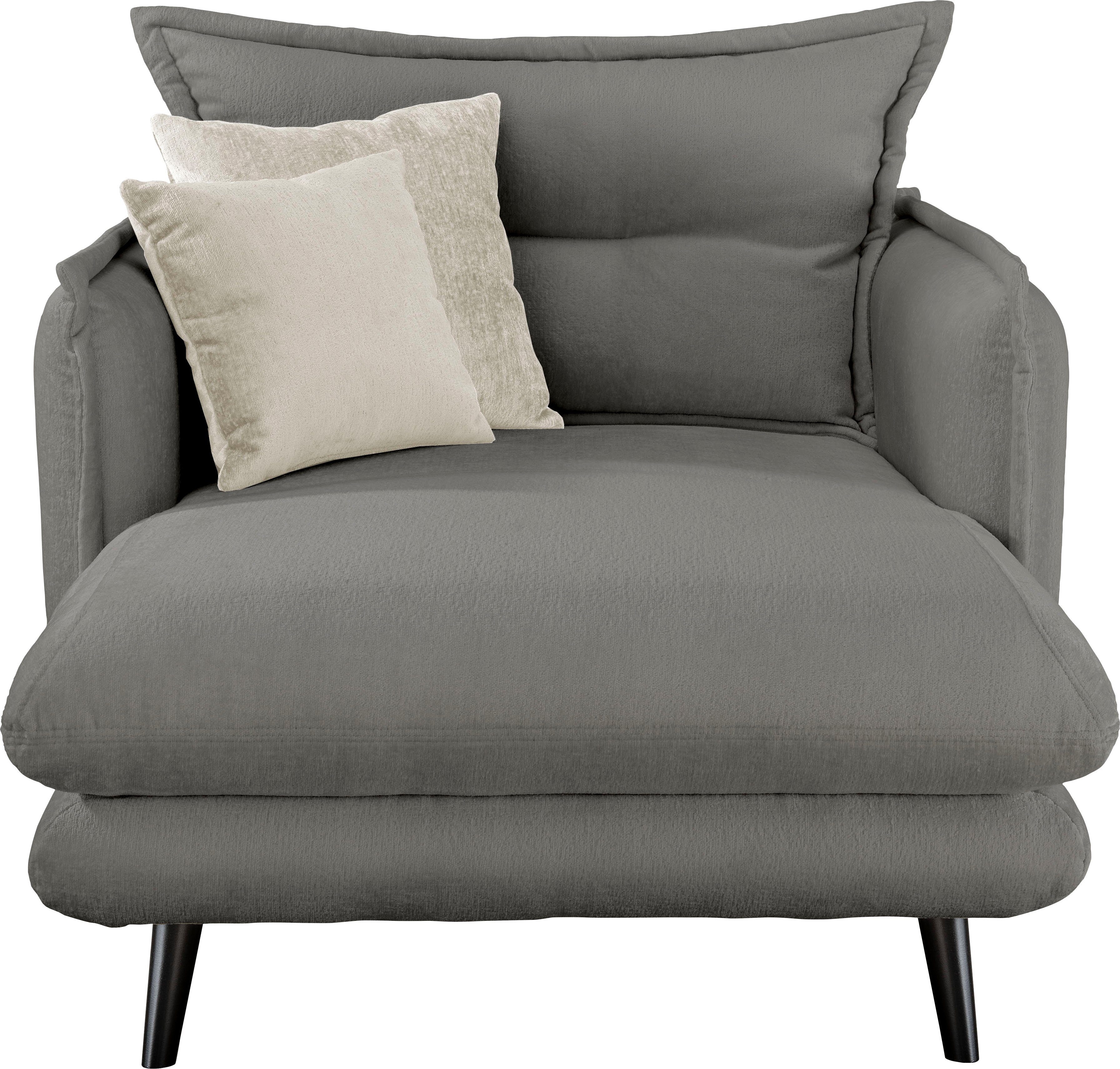 INOSIGN Loveseat LAZIO moderne fauteuil met een comfortabele bekleding, 2 stuks decoratieve sierkussens