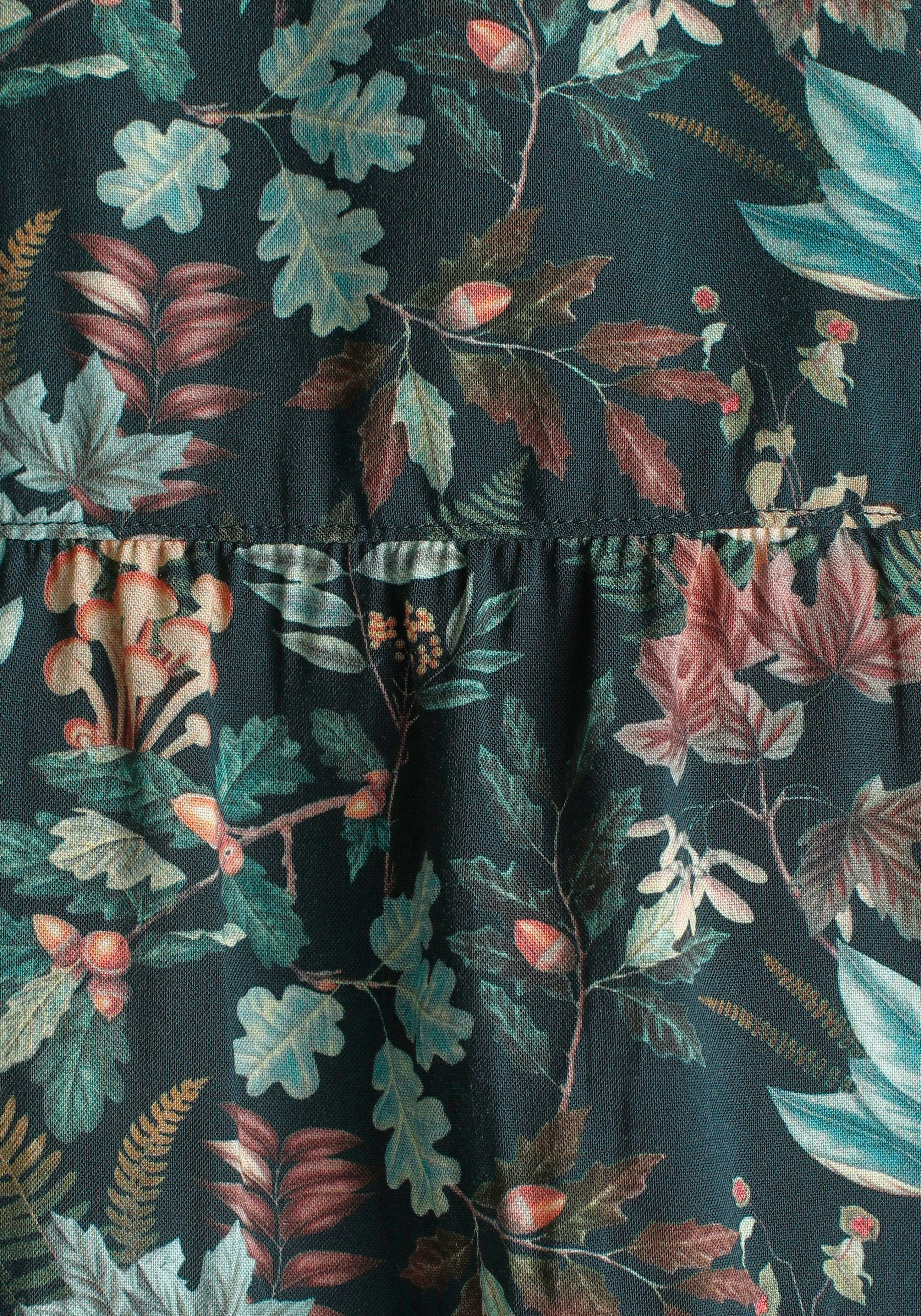 AJC Jurk met overhemdkraag knie-vrij, elegant, van viscose, lange mouwen, met 1-knop-manchetten
