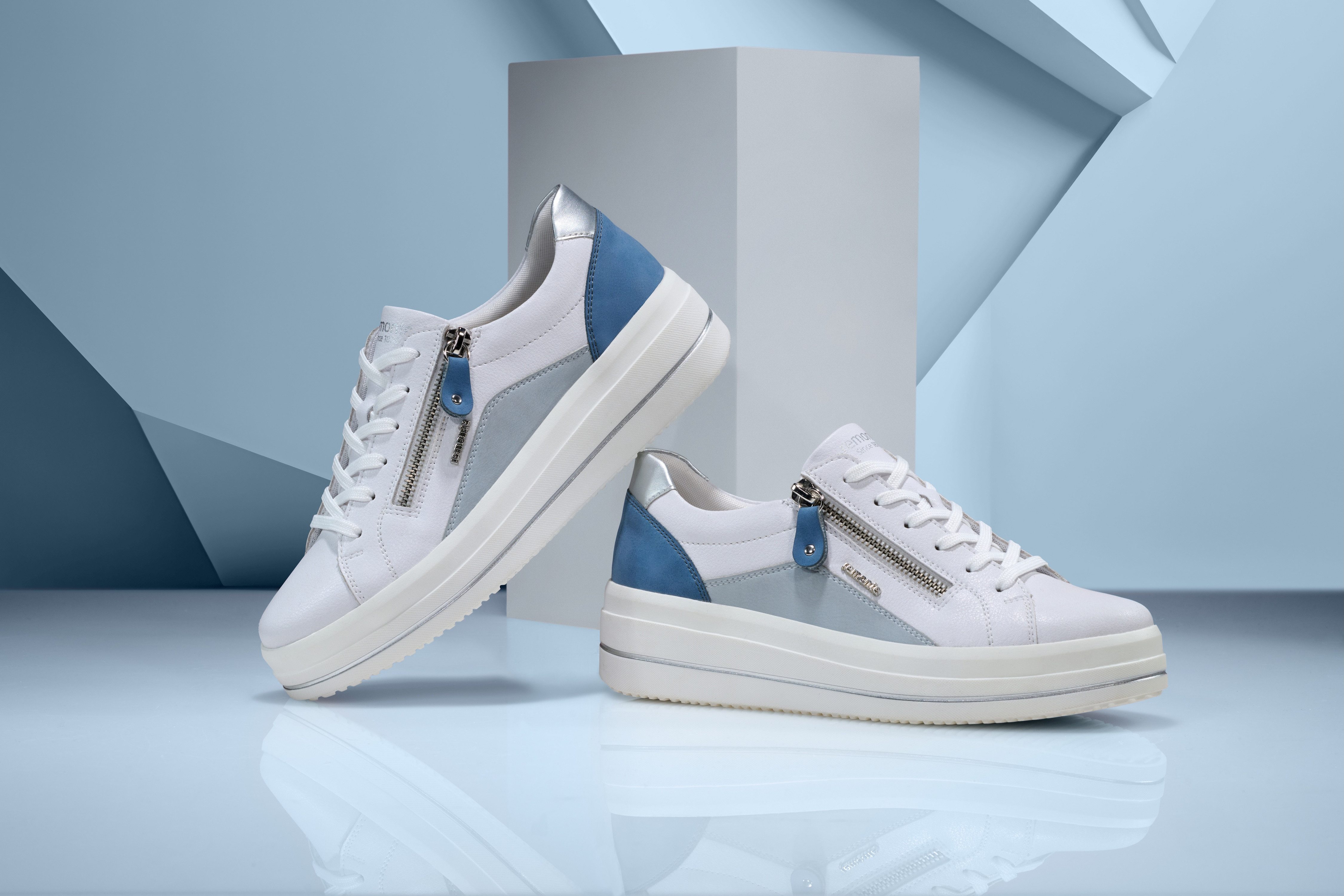 Remonte Plateausneakers ELLE-Collection , vrijetijdsschoen, lage schoen, veterschoen met zachte inlegzool