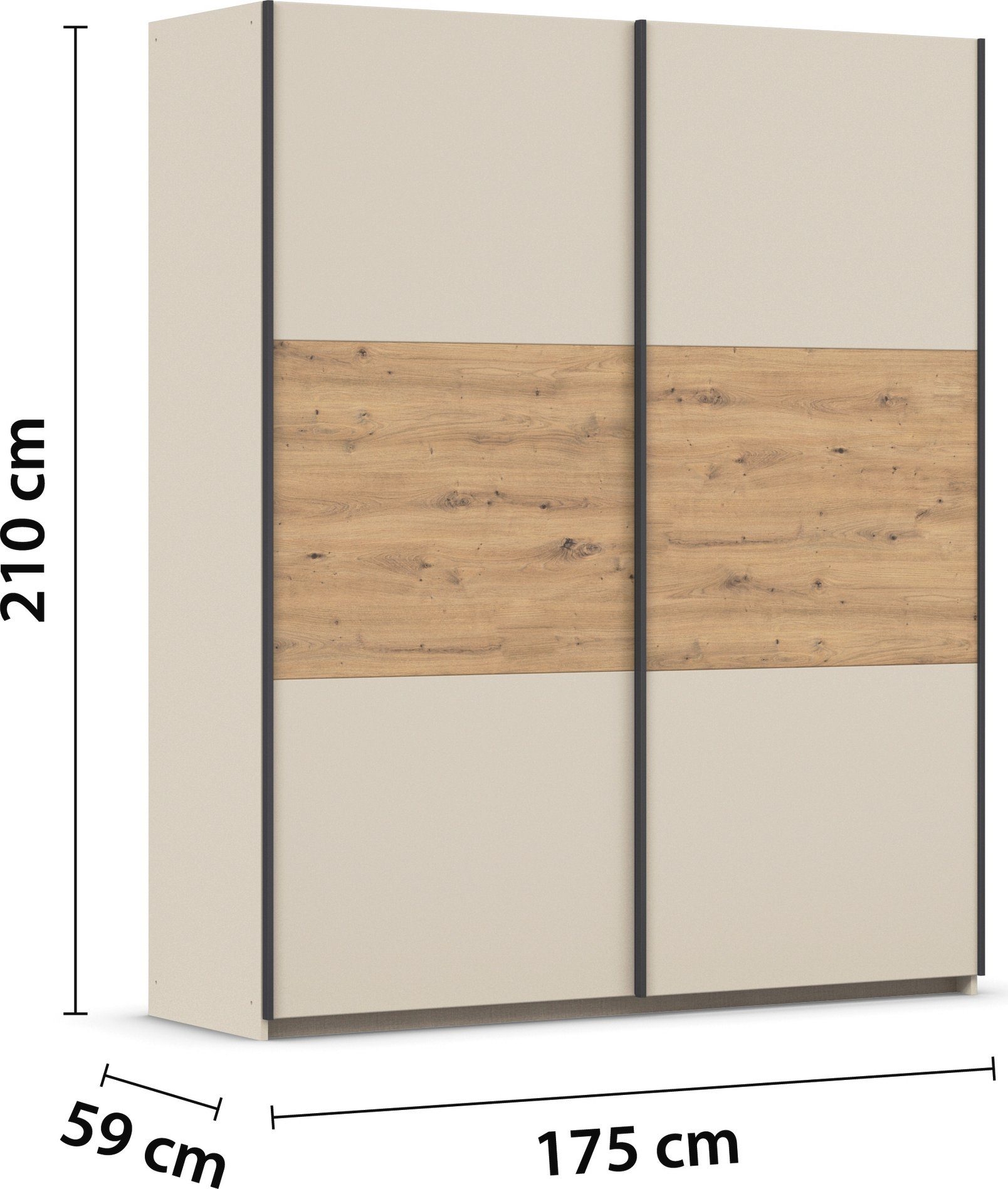 rauch Zweefdeurkast Kledingkast kast garderobe garderobekast waskast NEO met een royale opbergruimte en vele verschillende kleurencombinaties