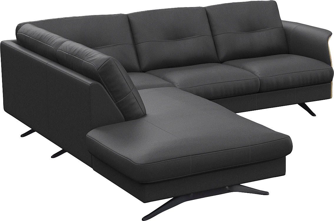 FLEXLUX Hoekbank Glow, super comfortabel door hoogwaardige zitconstructie met binnenvering, L-vorm