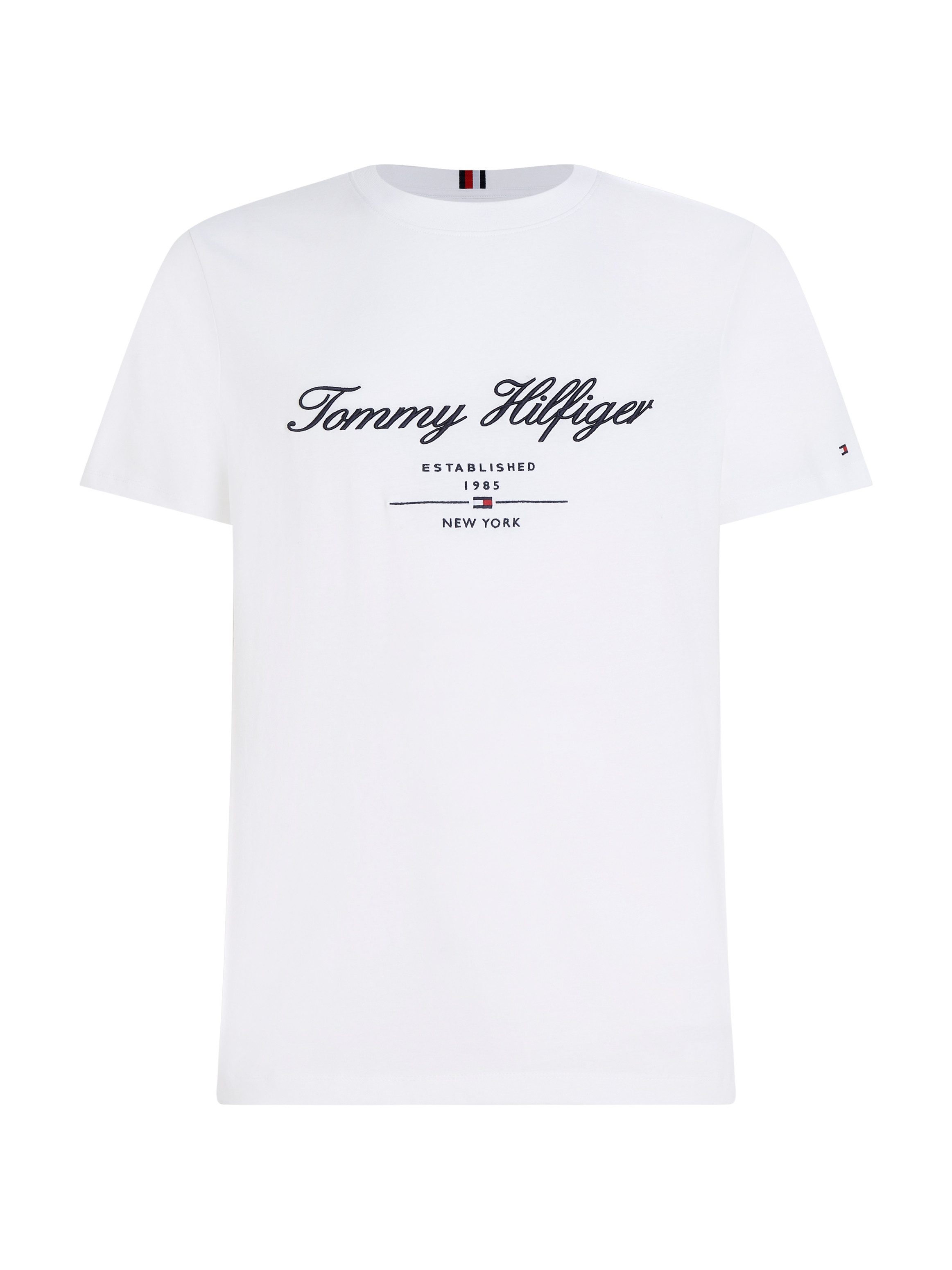 Tommy Hilfiger T-shirt SCRIPT LOGO TEE met opgestikt logo