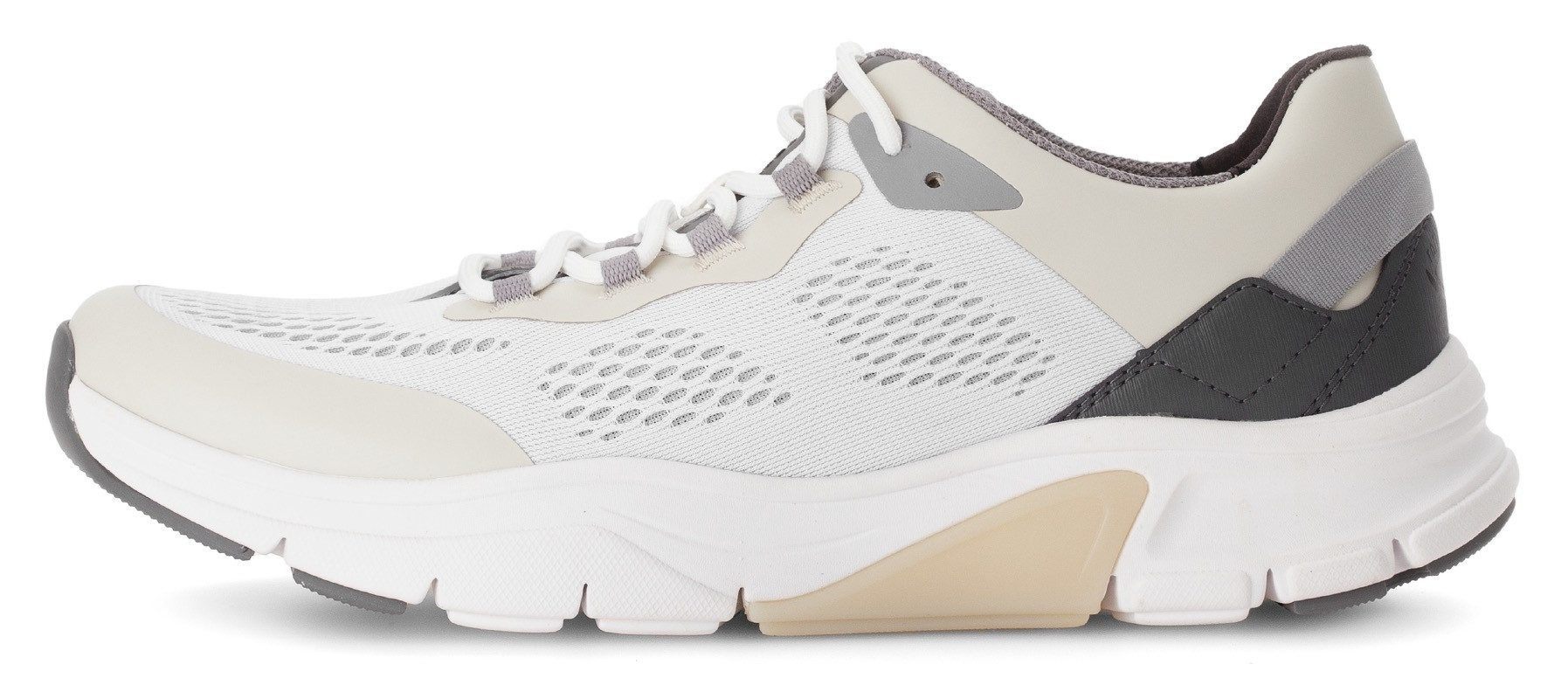 Gabor Rollingsoft Sneakers met sleehak , vrijetijdsschoen, lage schoen, veterschoen met contrastafwerkingen, breedte g