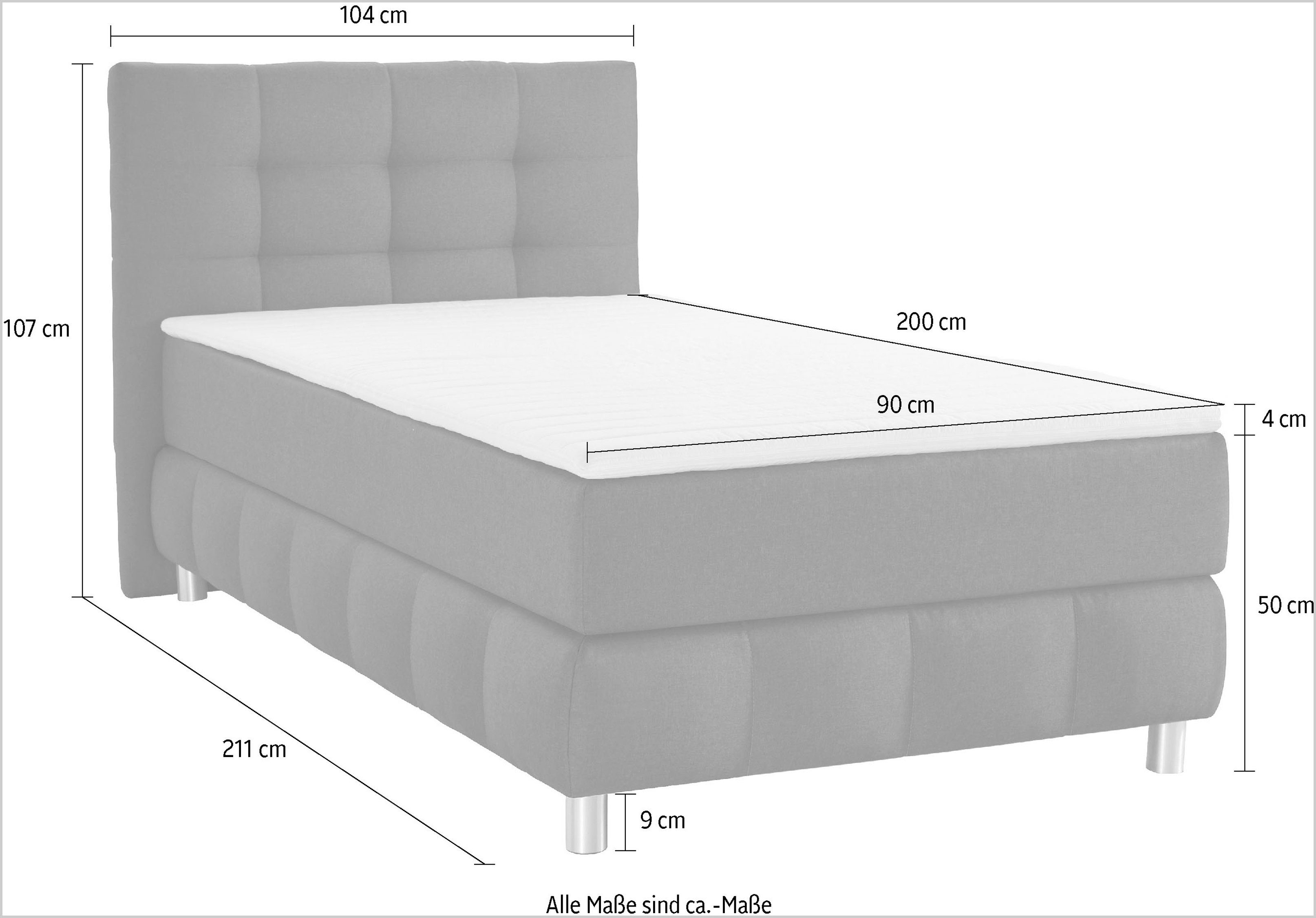 andas Boxspring Salo incl. topmatras, 6 breedten, 2 hardheden, tfk ook in hardheid 4