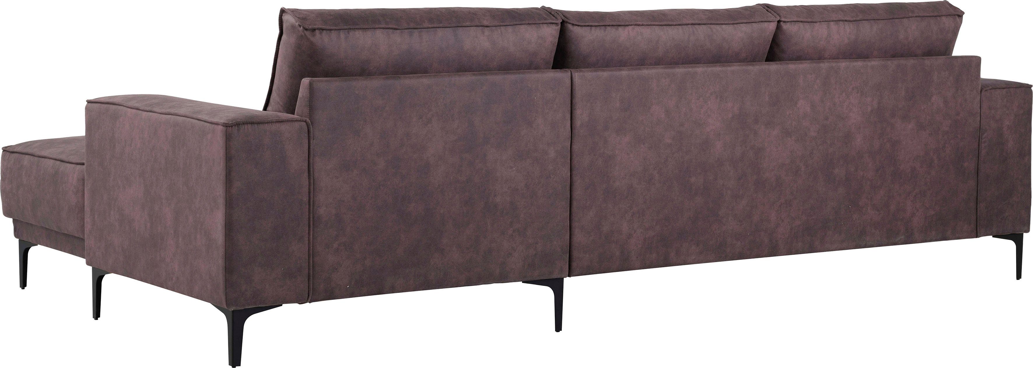 Places of Style Hoekbank Oland, structuur, platweefsel, luxe microvezel, bouclé