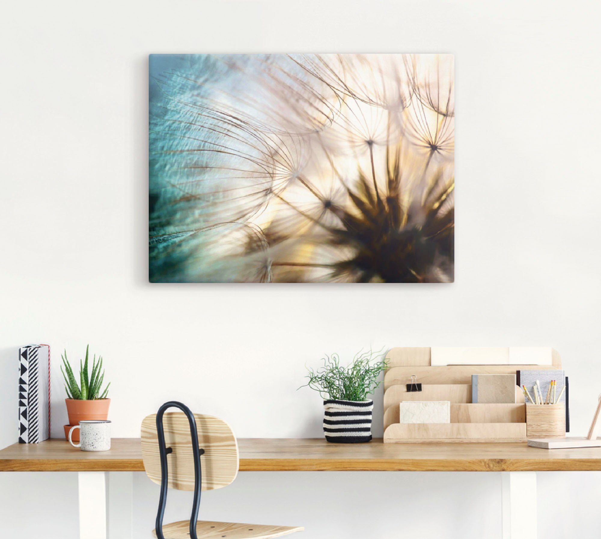 Artland Artprint Pluizenbol macro abstract als artprint van aluminium, artprint voor buiten, artprint op linnen, poster, muursticker