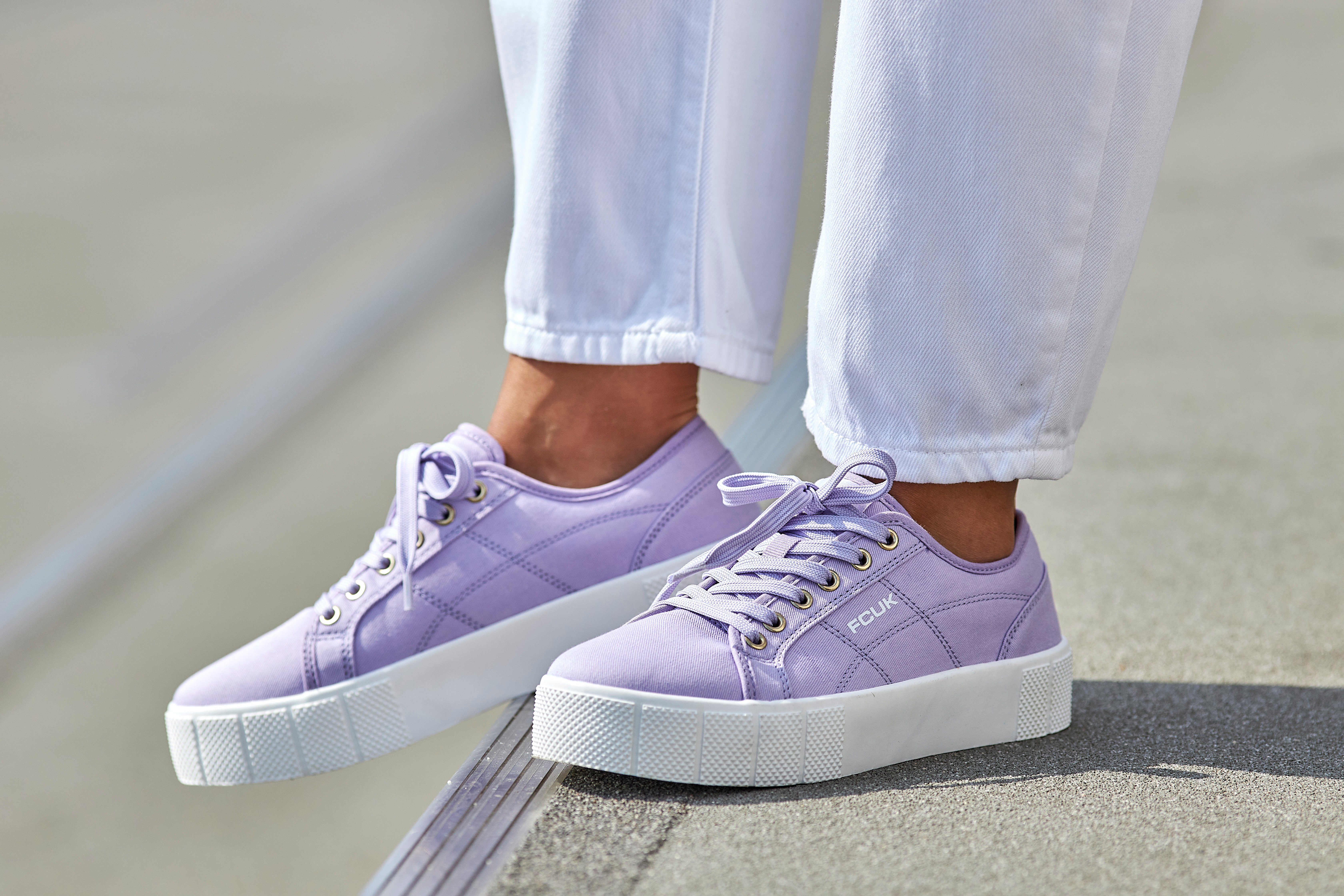 FCUK Sneakers Vrijetijdsschoen, lage schoen met plateaus zool VEGAN