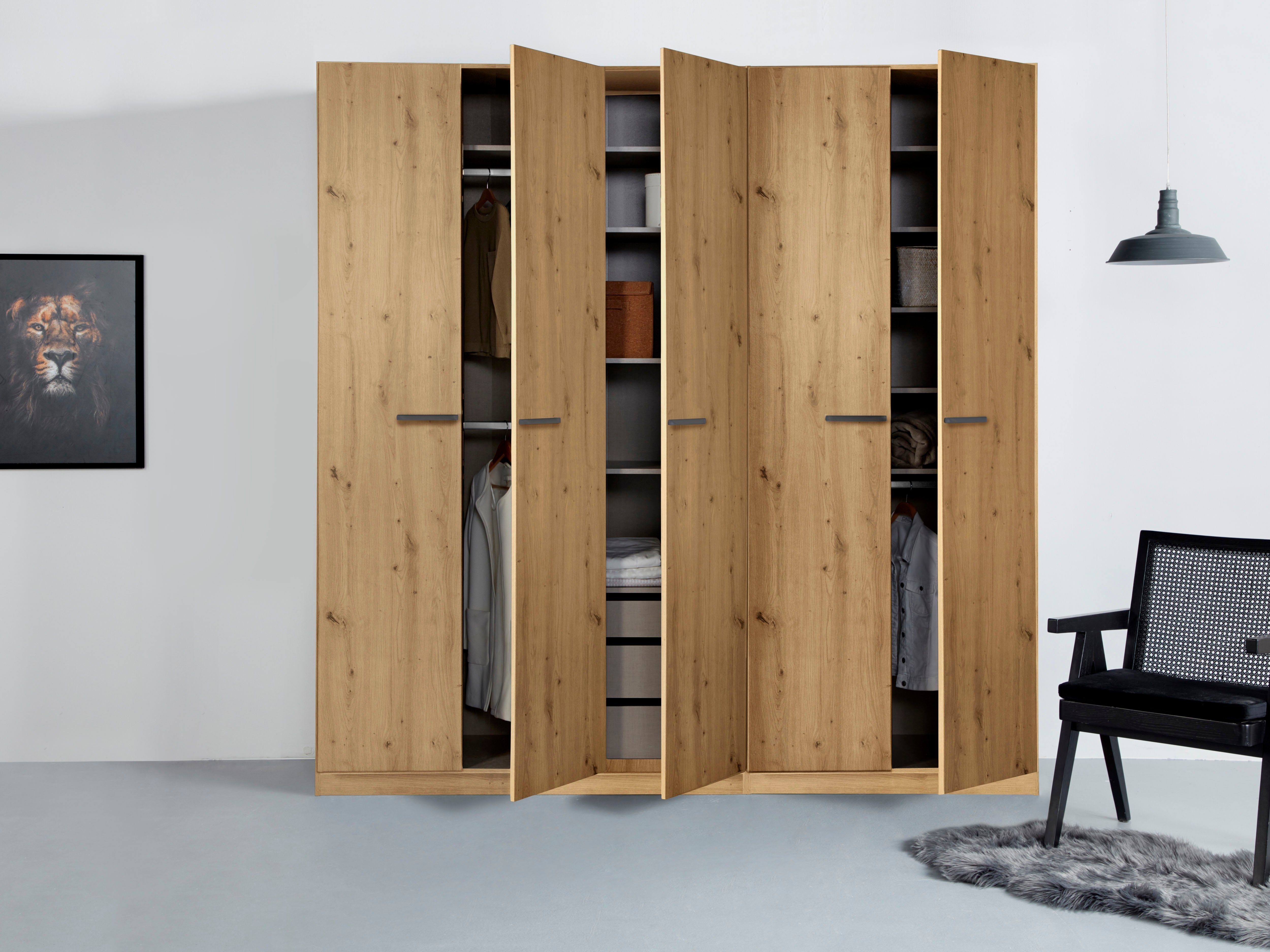 rauch Draaideurkast Kledingkast kast garderobe TOPSELLER OTELI incl. binnenindeling met 3 binnenlades extra planken optioneel met spiegel made in germany