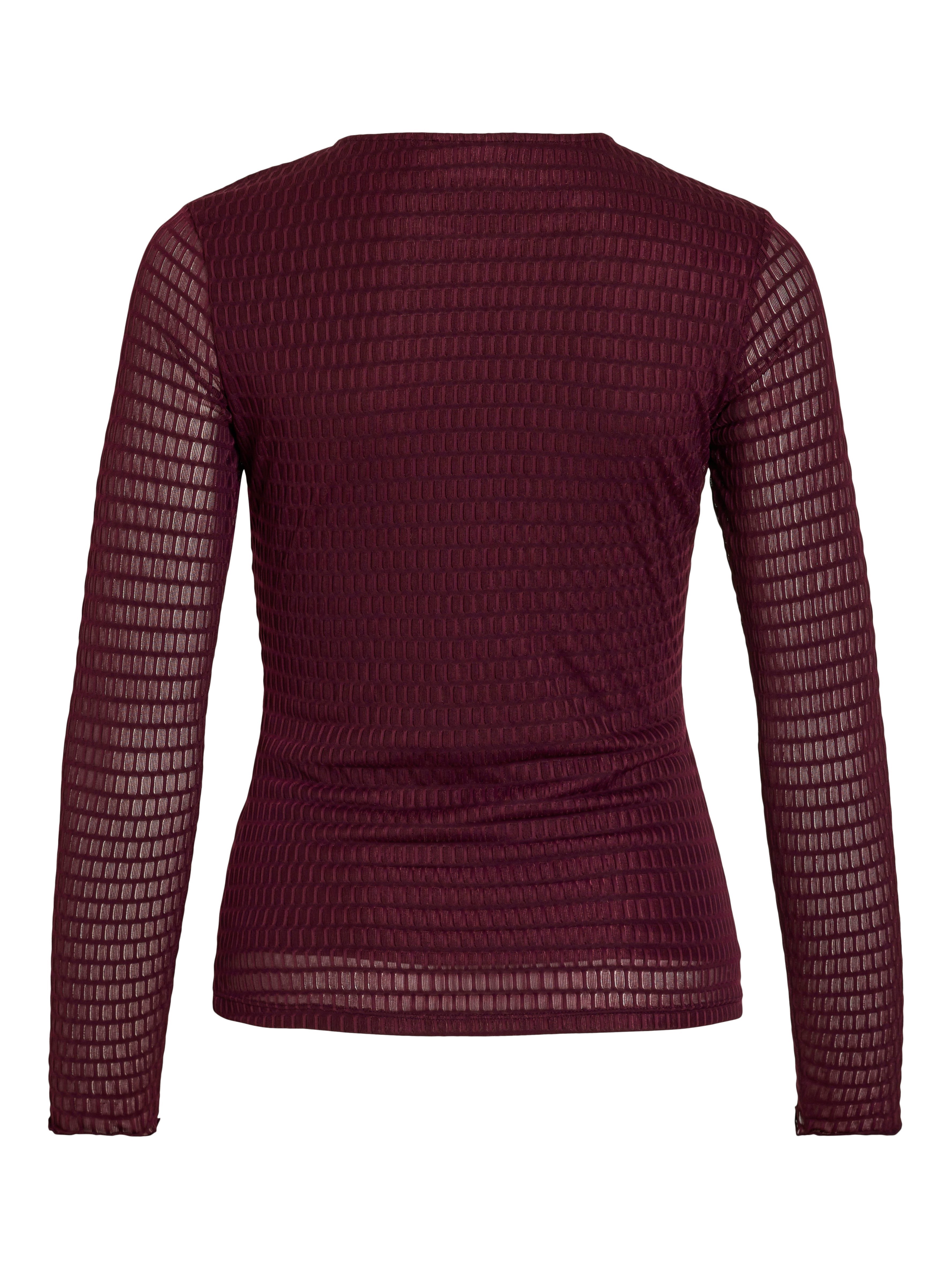 Vila Shirt met lange mouwen VILARINE O-NECK L/S TOP - NOOS