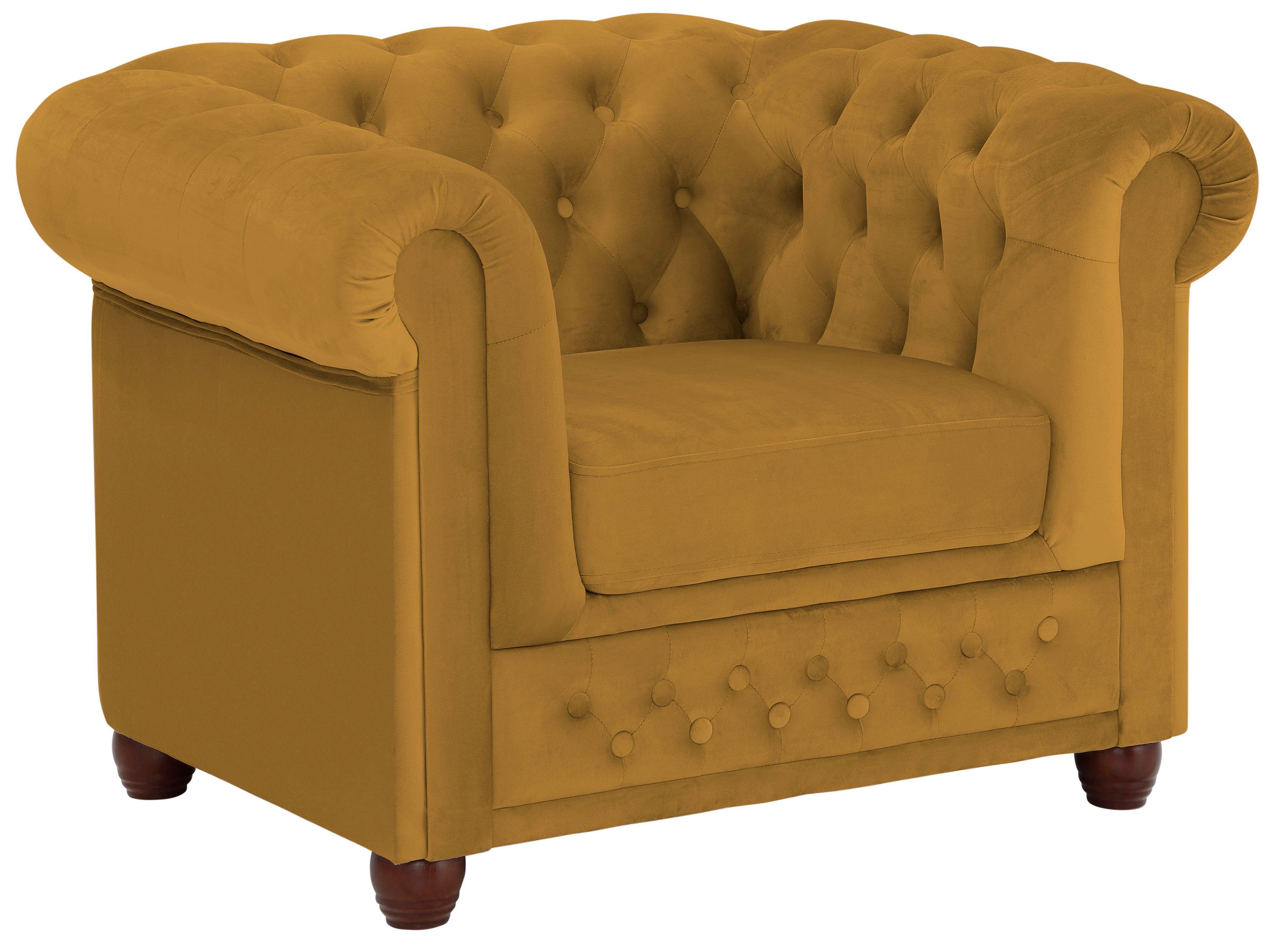 Home affaire Chesterfield-fauteuil New Castle fauteuil hoogwaardige capitonnage, bxdxh: 104x86x72 cm