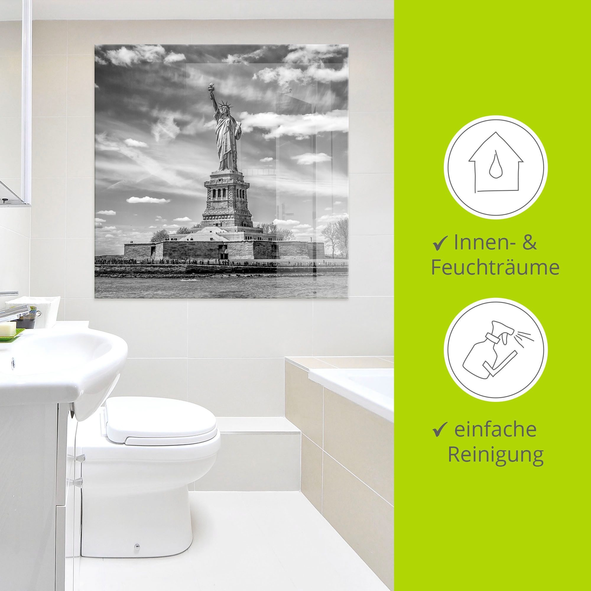 Artland Print op glas New York City Vrijheidsbeeld